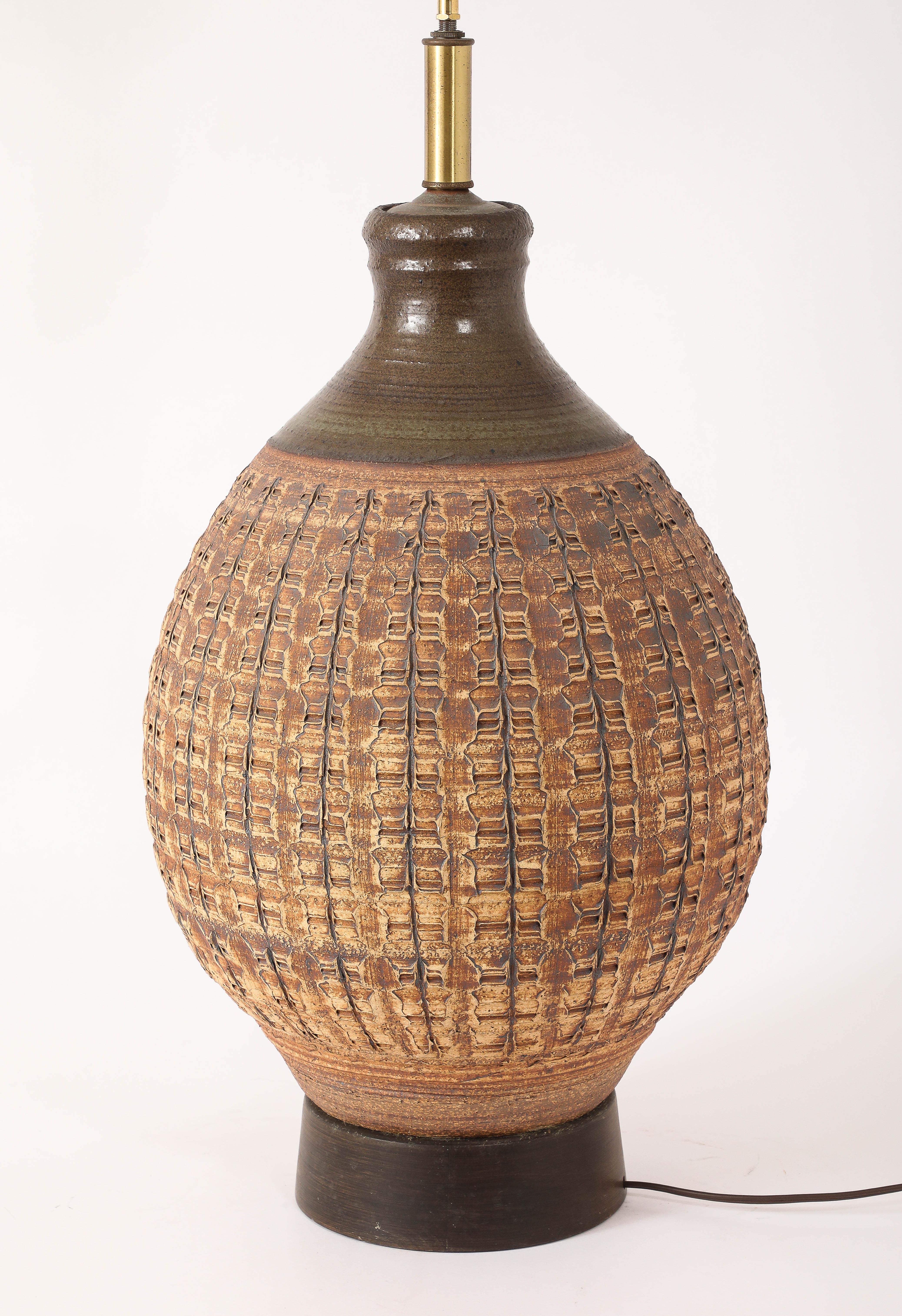 Ceramic Large California Studio Lamp, USA 1960's For Sale