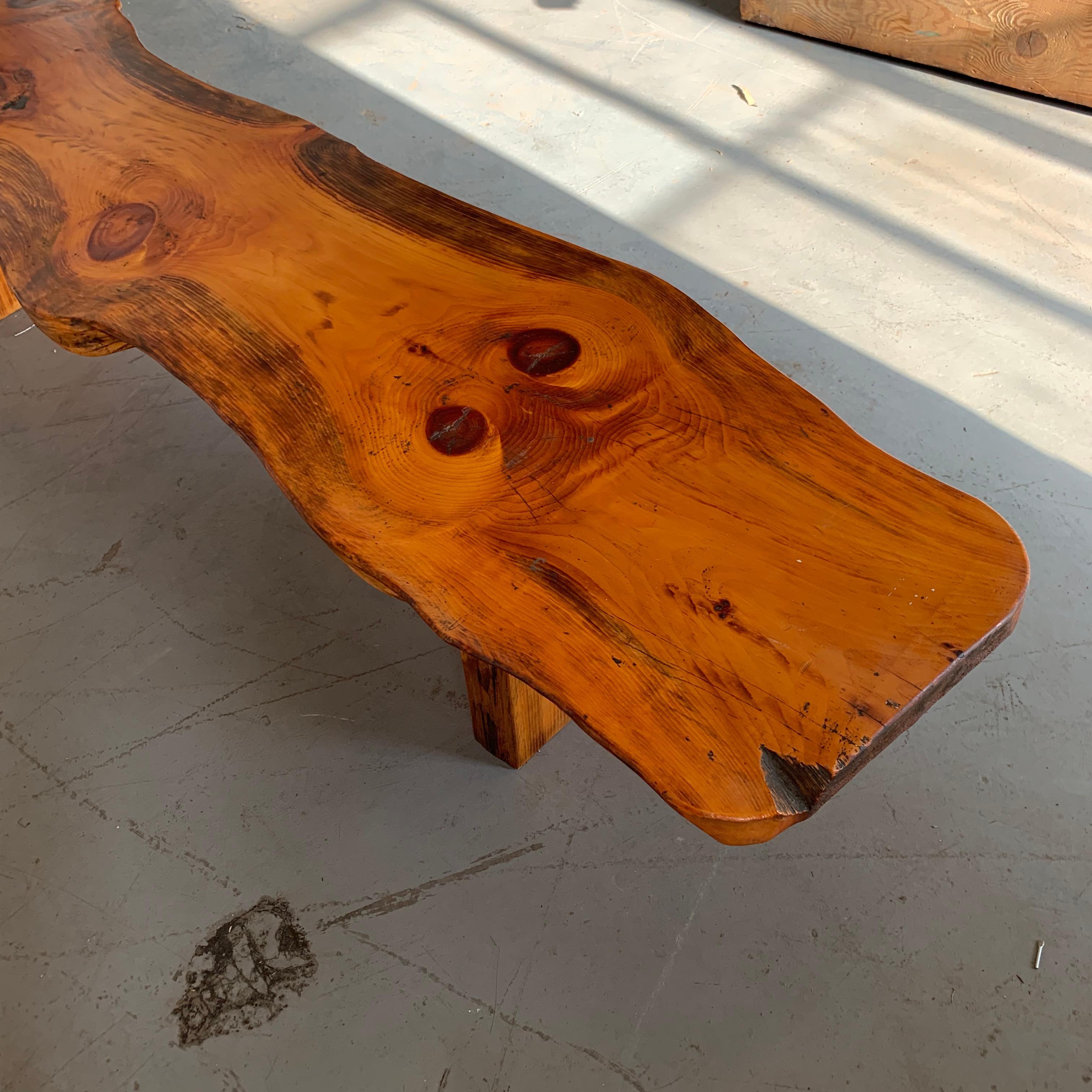 Large Californian Live Edge Bench in Solid Wood 8