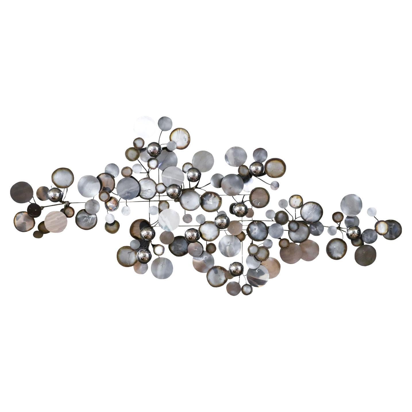 Large Californian Modern "Raindrop" Chrome Sculpture by Curtis Jere