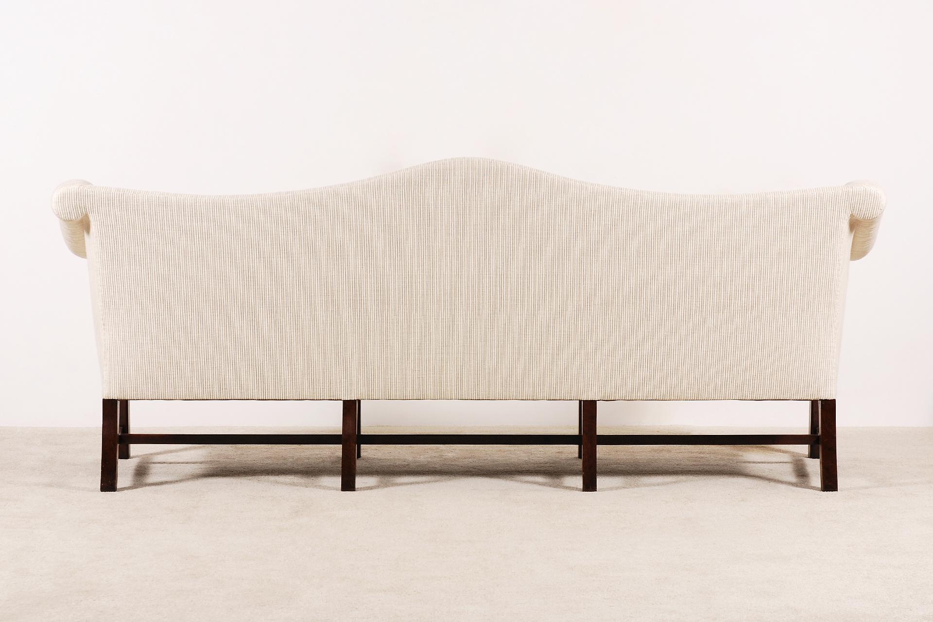 modern camelback sofa