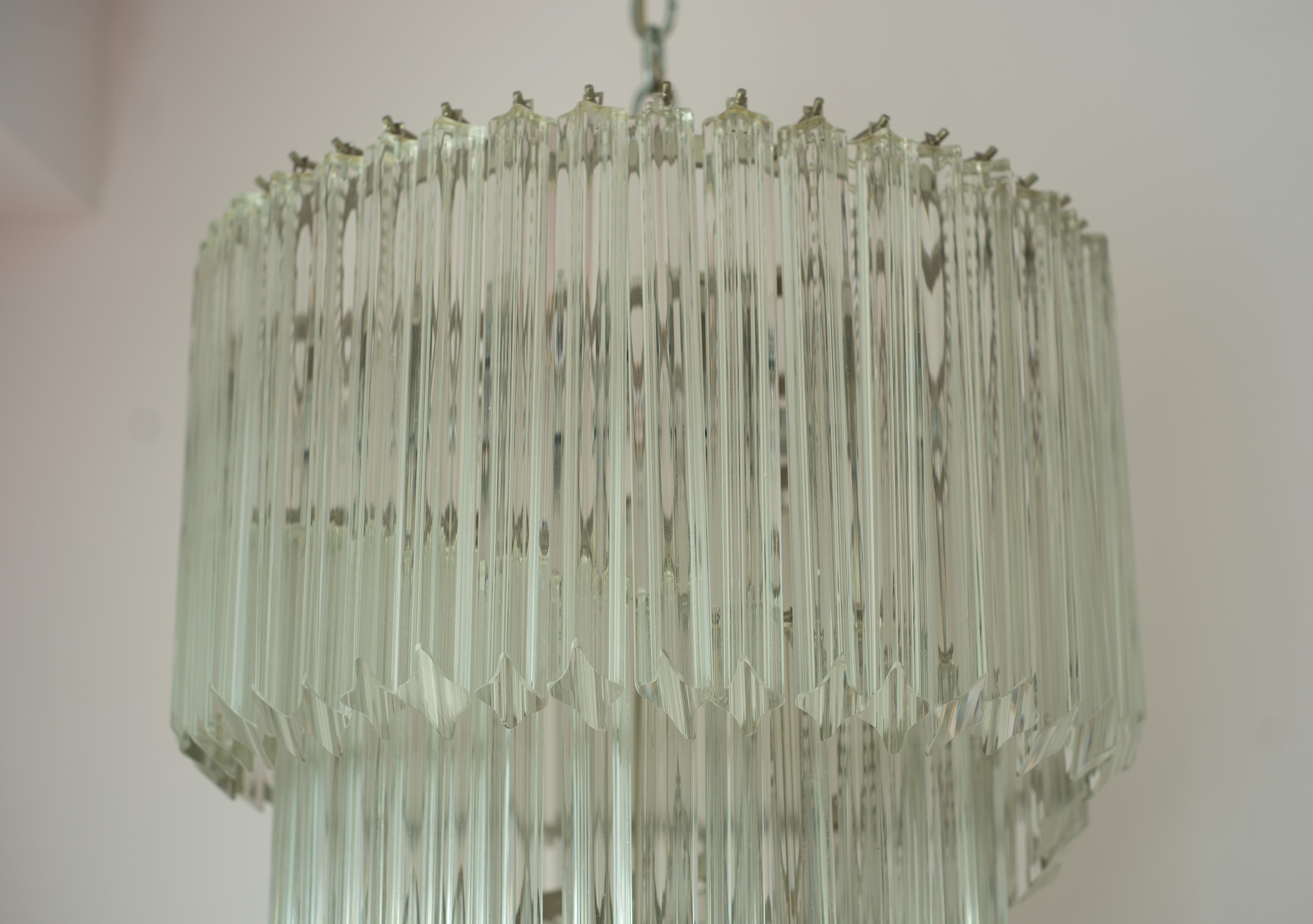 Grand lustre à spirales en verre Camer Glass ou Venini en verre de Murano italien, années 1970 Bon état à Philadelphia, PA