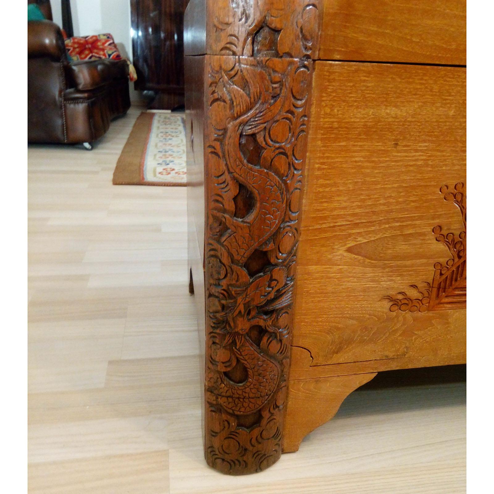 Large Camphor Wood Chest, Trunk, China, 1940s For Sale 8