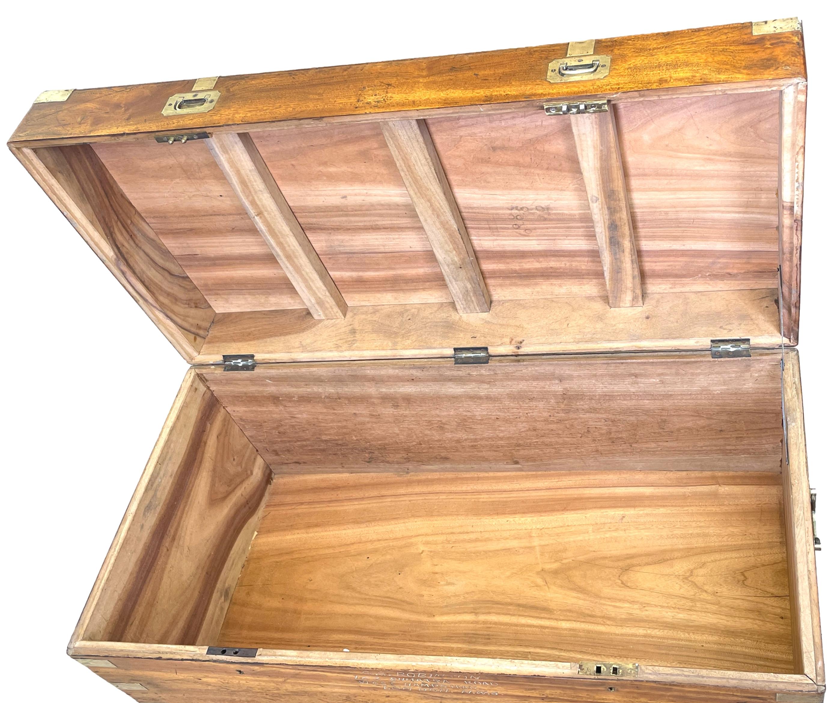 Large Camphor Wood Military Campaign Trunk 1