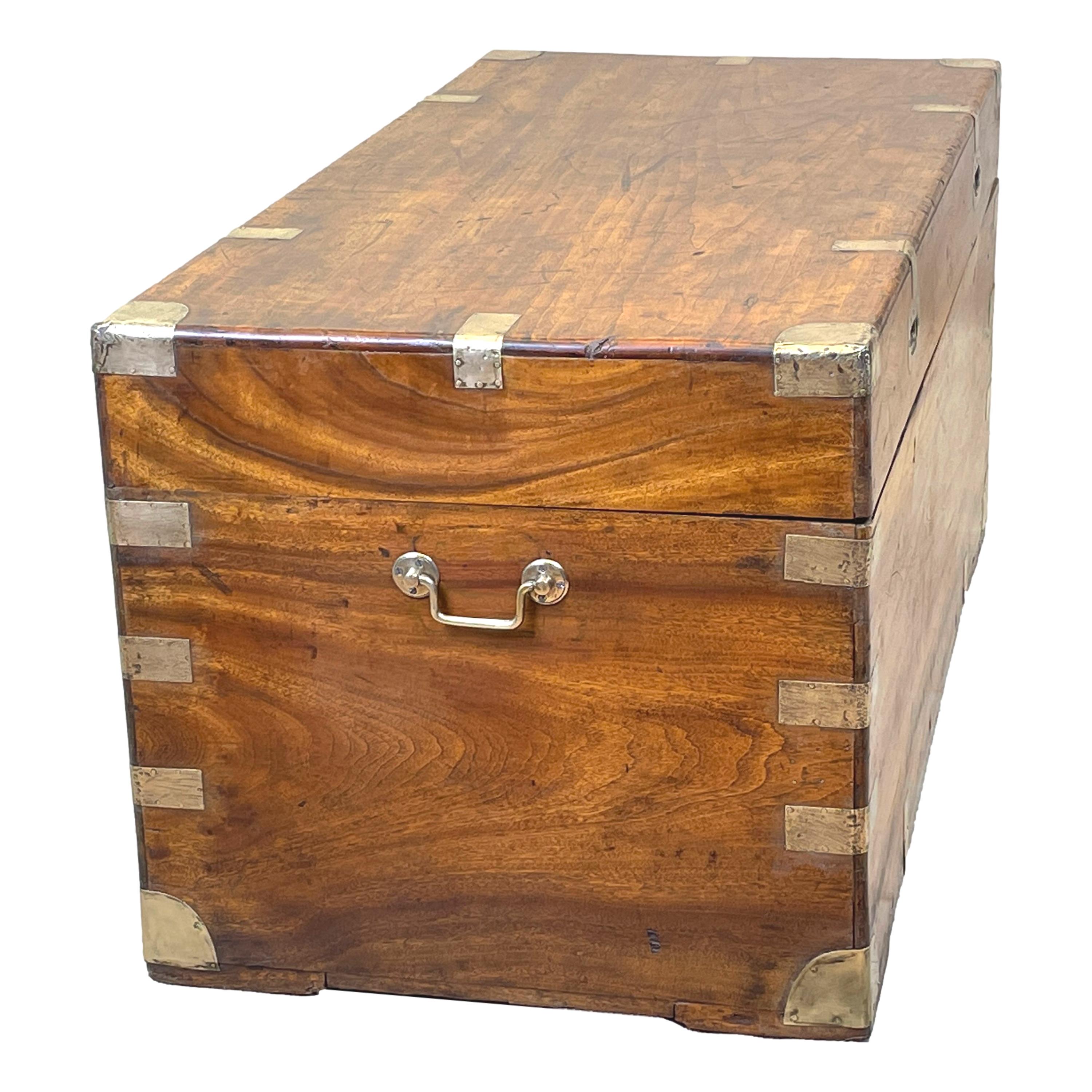 Large Camphor Wood Military Campaign Trunk 2