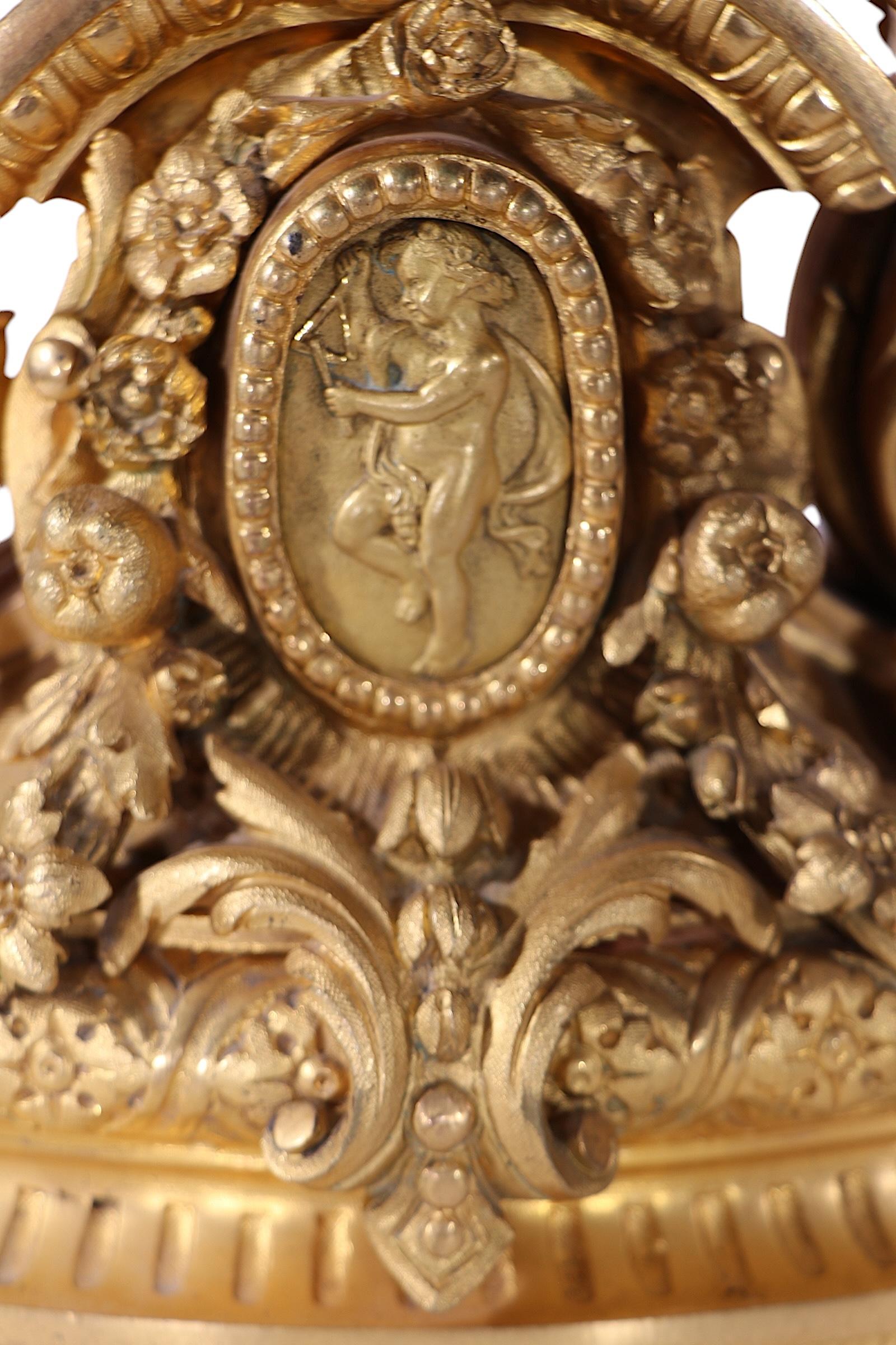 Large Candelabra 19th Century French Ormolu Table Lamp 10