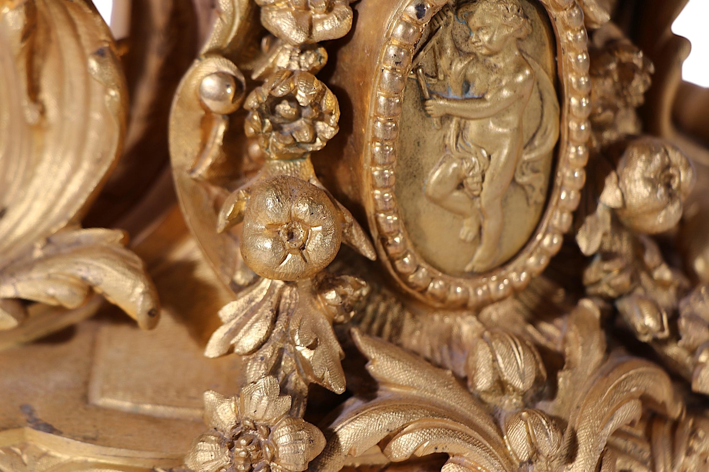 Gilt Large Candelabra 19th Century French Ormolu Table Lamp
