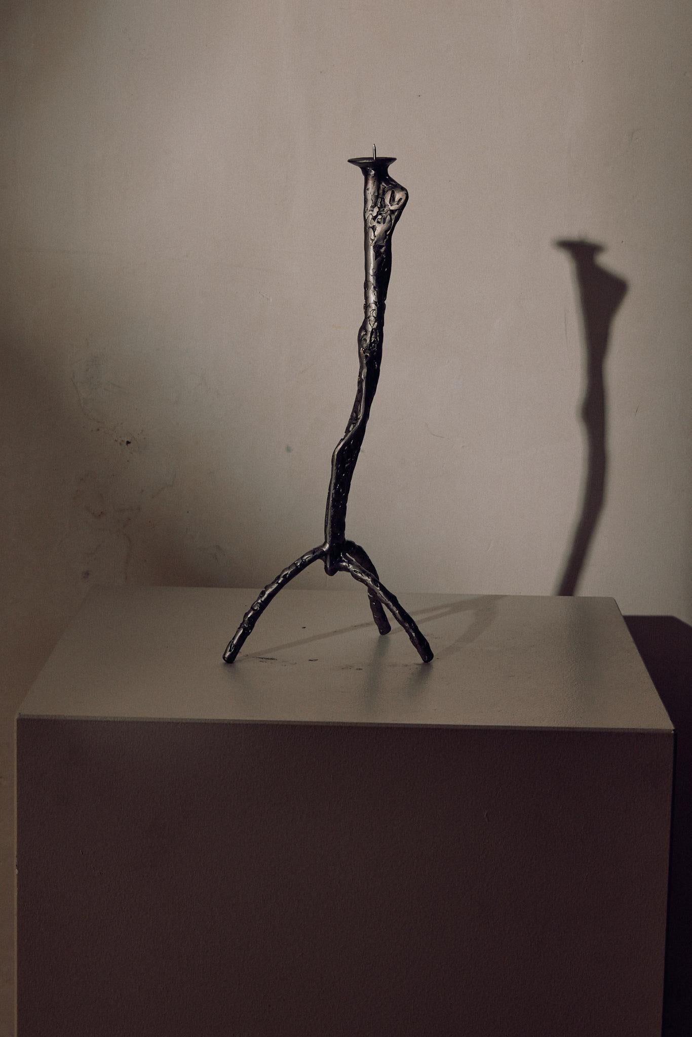Large candle stick by Michael Gittings
Dimensions: D 35 x W 35 x H 35 cm.
Materials: Stainless steel.

Michael Gittings
Michael Gittings imagines with his hands. Since establishing his studio in 2016, the Melbourne based designer and sculptor