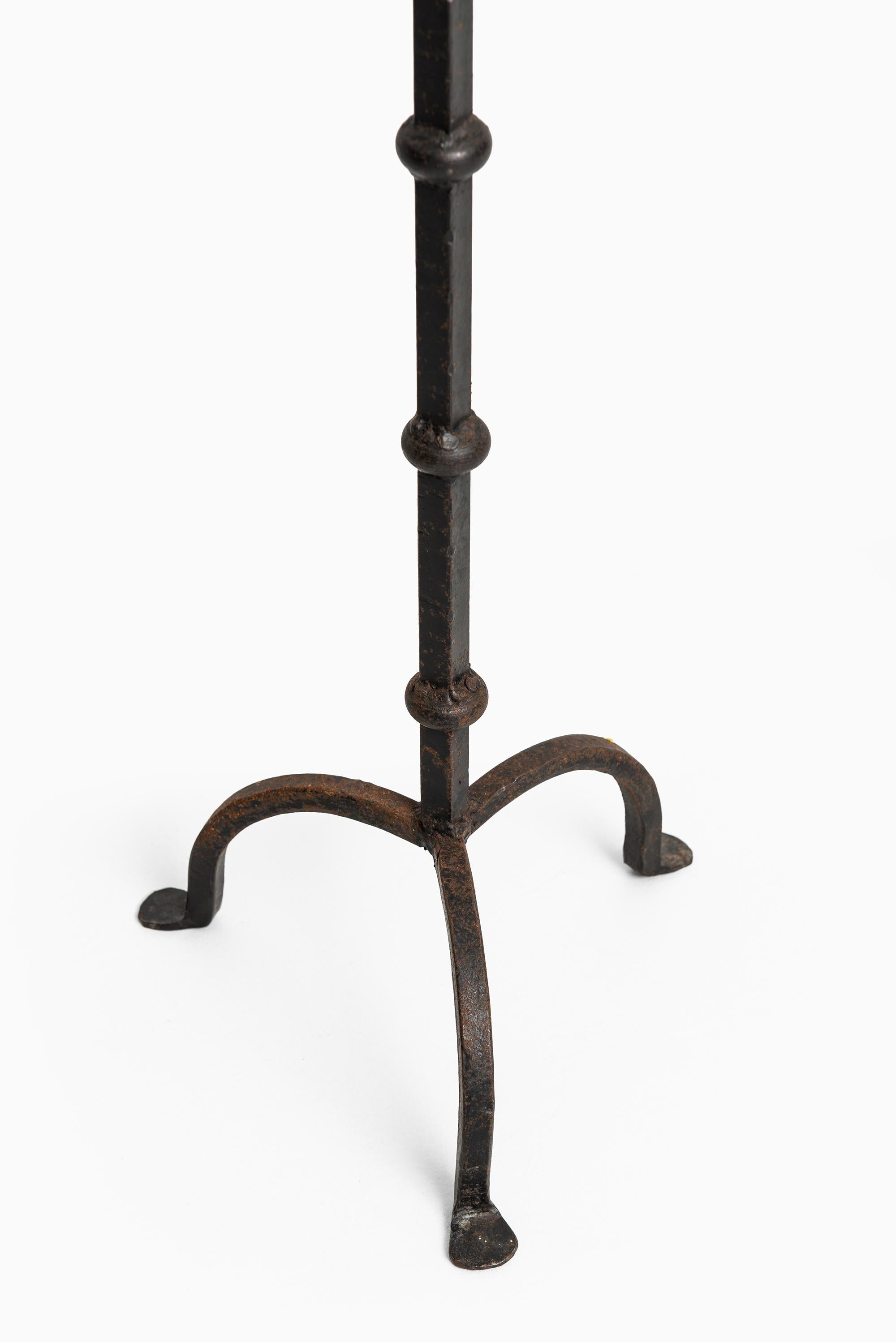 Scandinavian Modern Large Candlestick in Wrought Iron Produced in Sweden