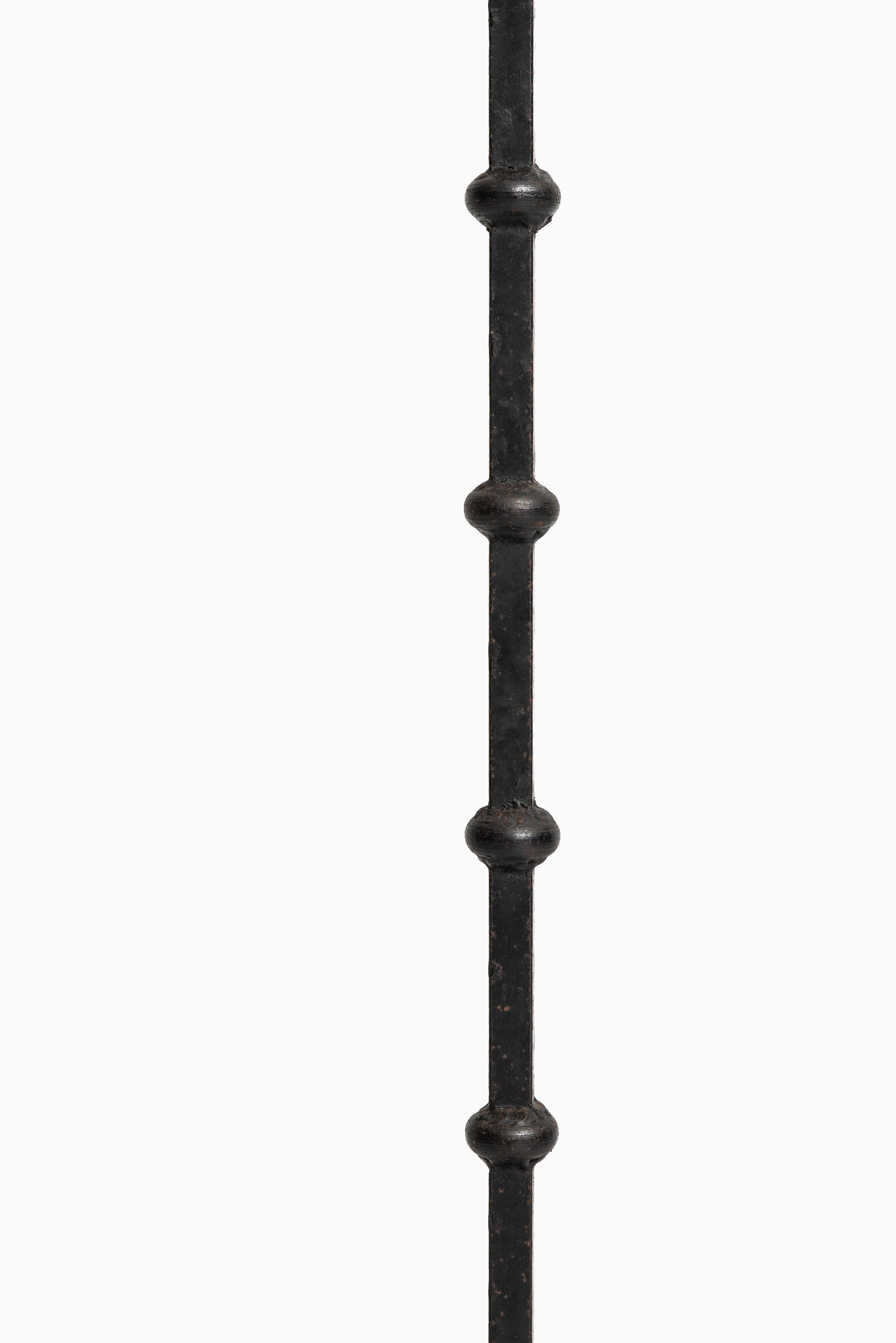 Swedish Large Candlestick in Wrought Iron Produced in Sweden
