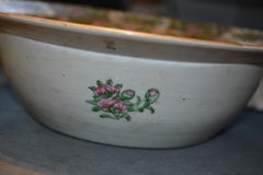 Large Canton Famille Rose Circular Punch Bowl Chinese