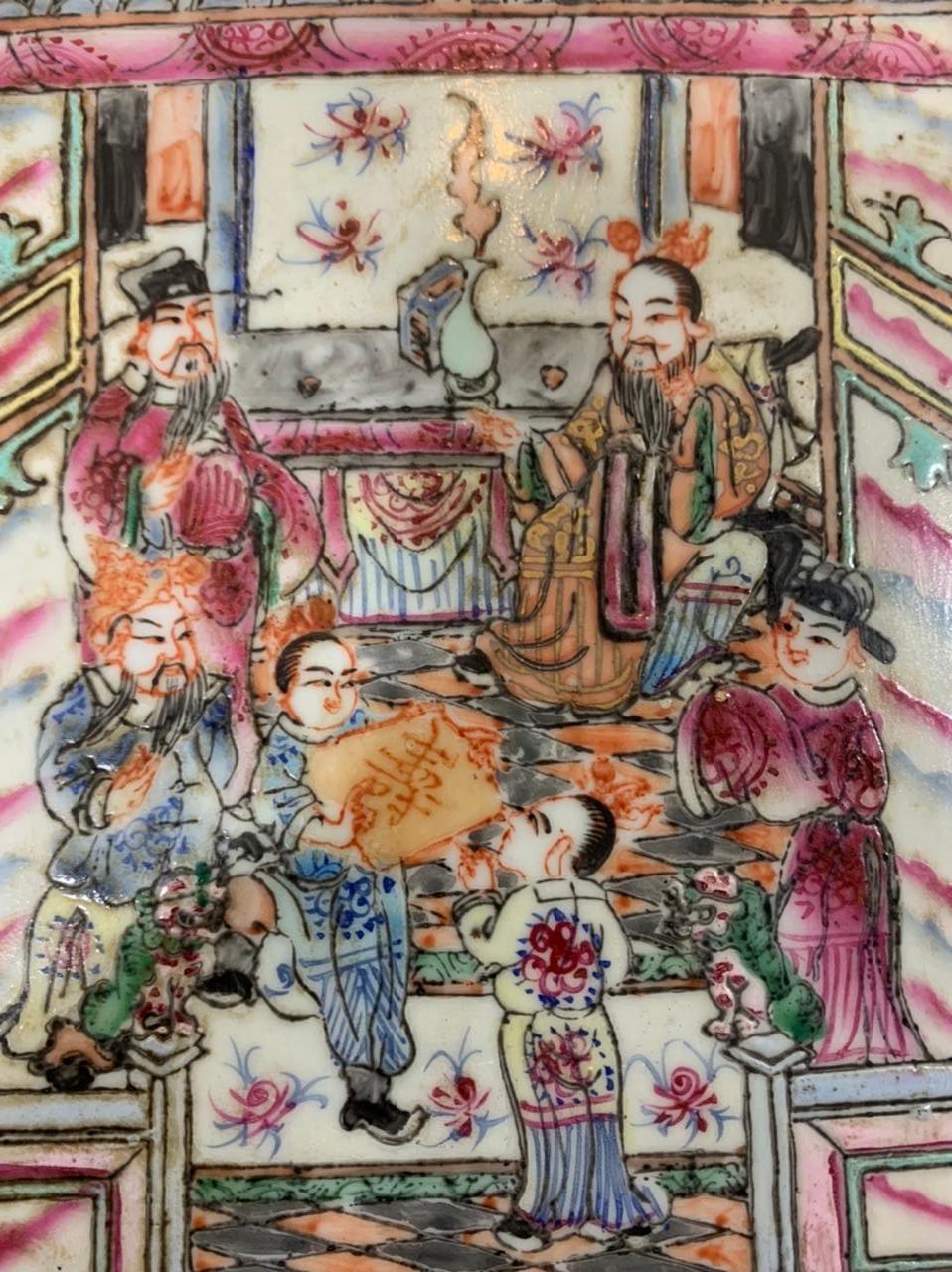 Große Kanton-Porzellanvase, China, 19. Jahrhundert im Angebot 6