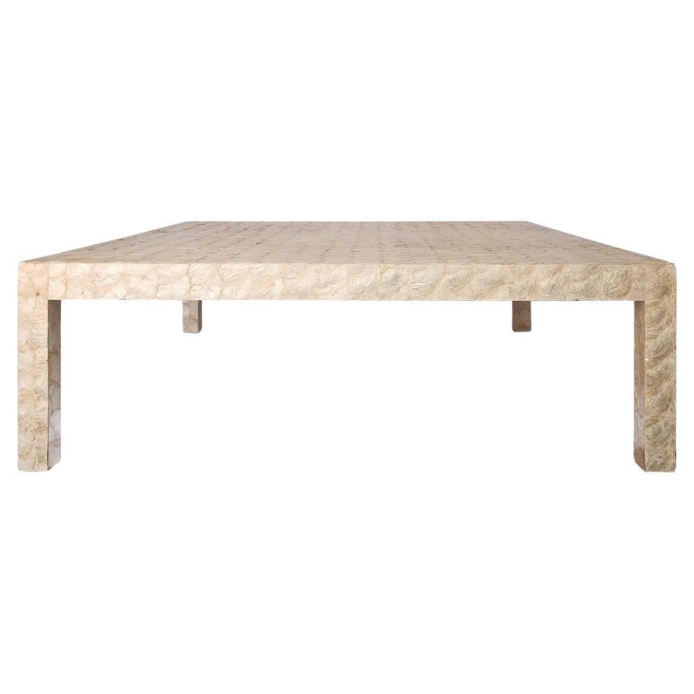 Großer Capiz Shell Couchtisch