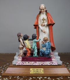 Large Capodimonte Porcelain Figurine – Pope Paul VI