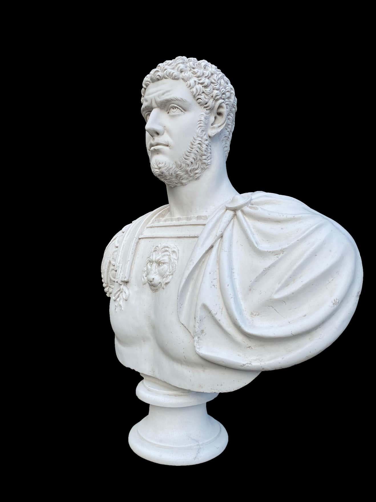 Large Caracalla Roman Emperor Bust Sculpture, 20th Century 4