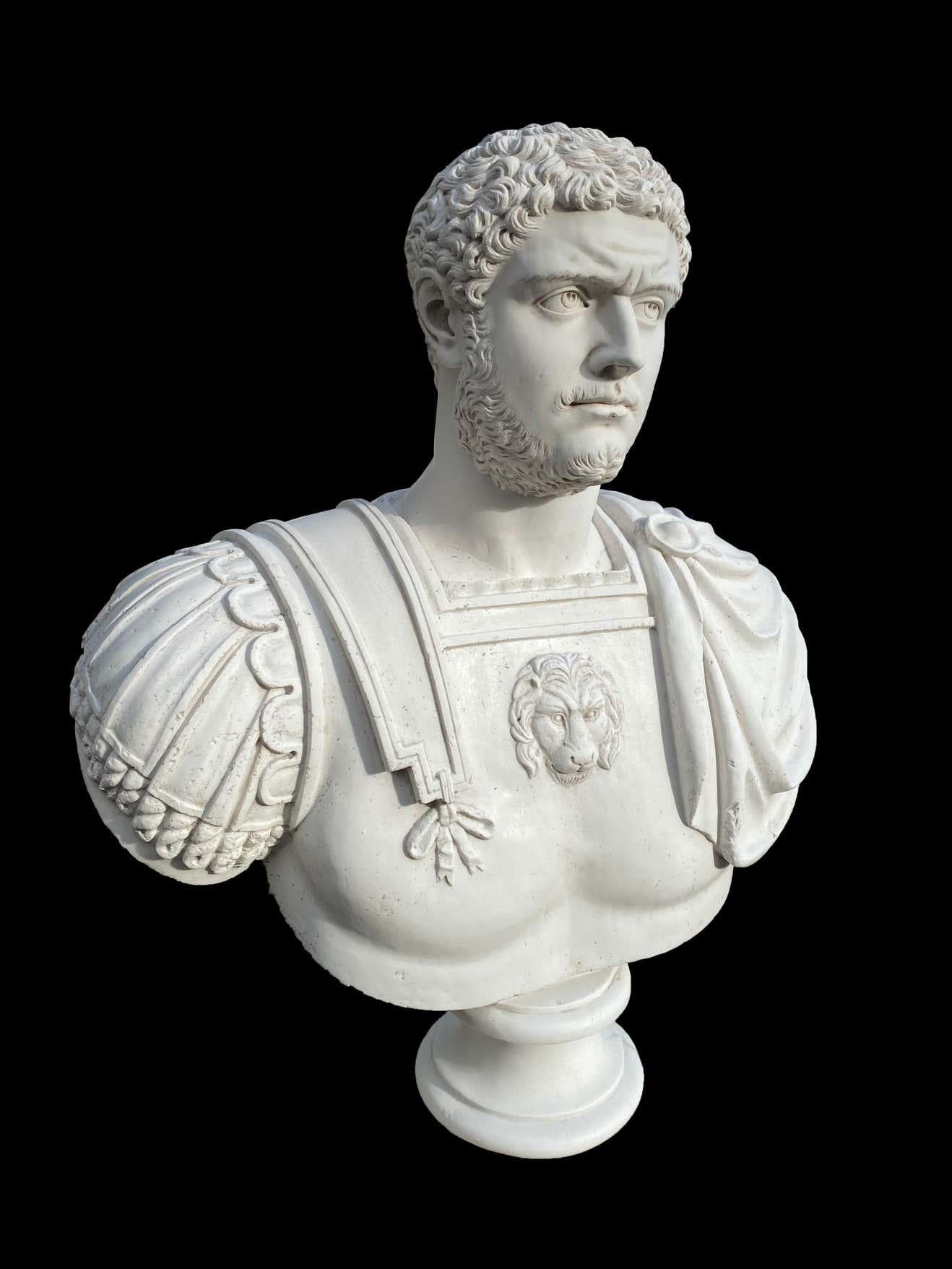 Large Caracalla Roman Emperor Bust Sculpture, 20th Century 2