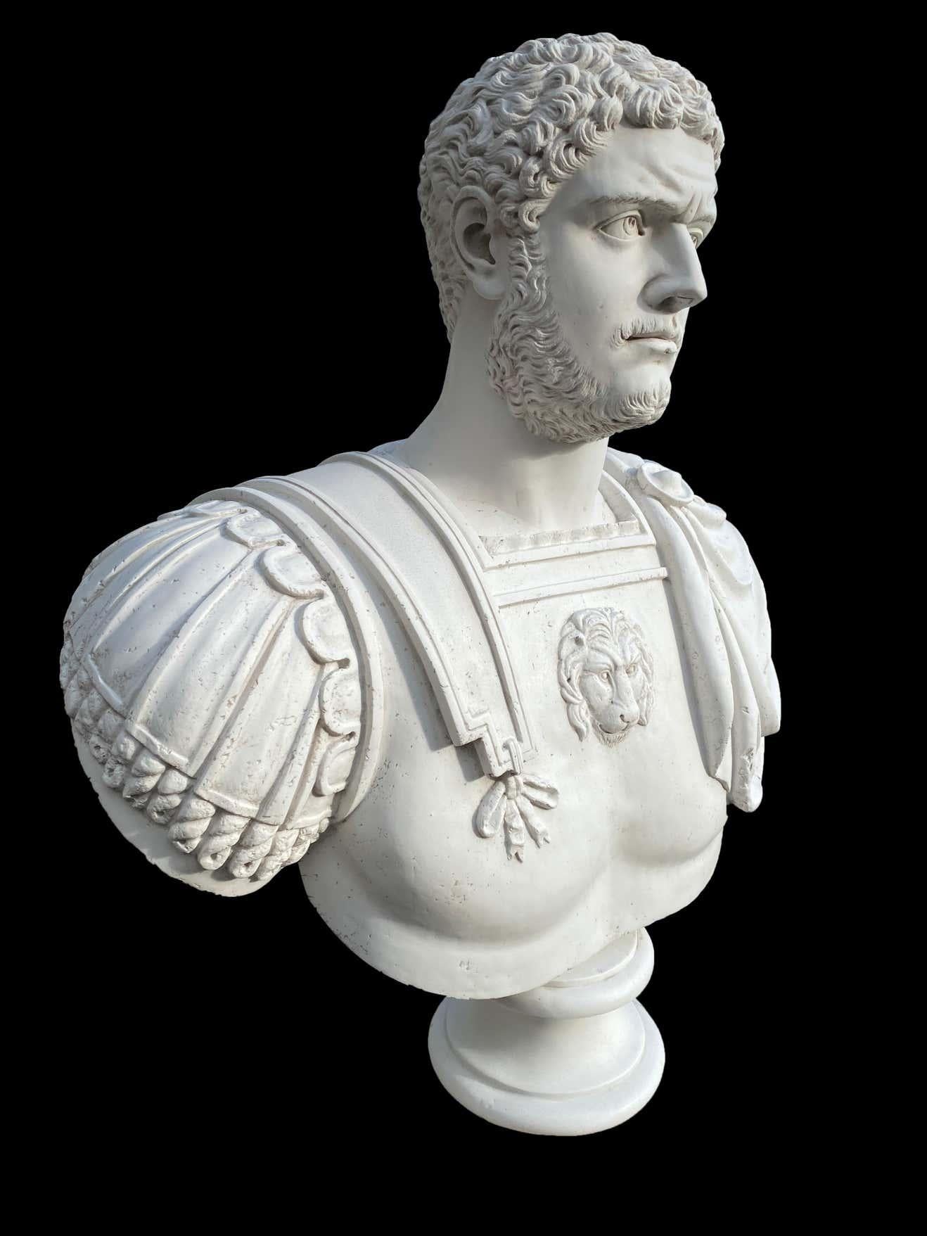 Large Caracalla Roman Emperor Bust Sculpture, 20th Century 3