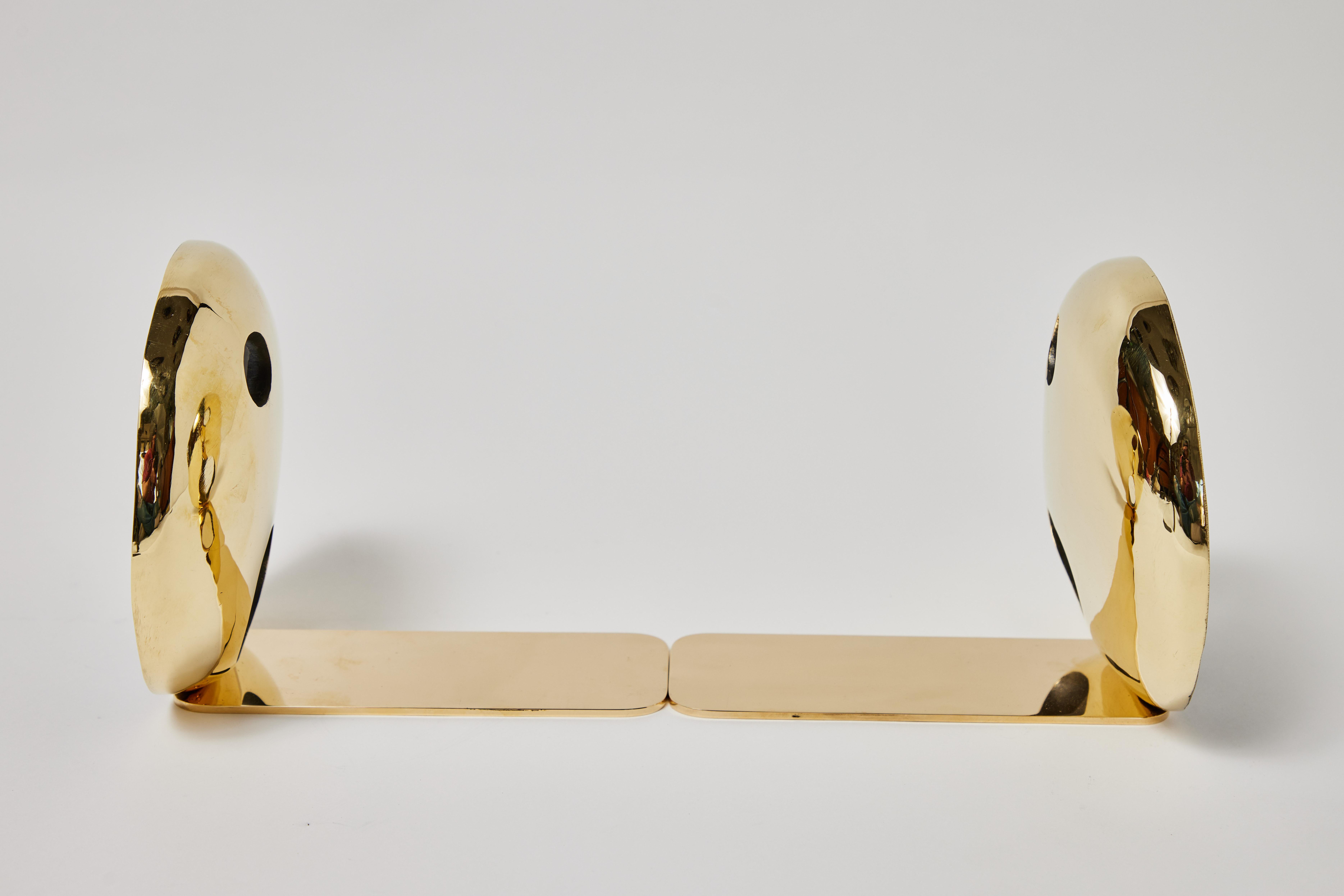 Pair of Large Carl Auböck Model #4101 'Melies' Patinated Brass Bookends For Sale 11