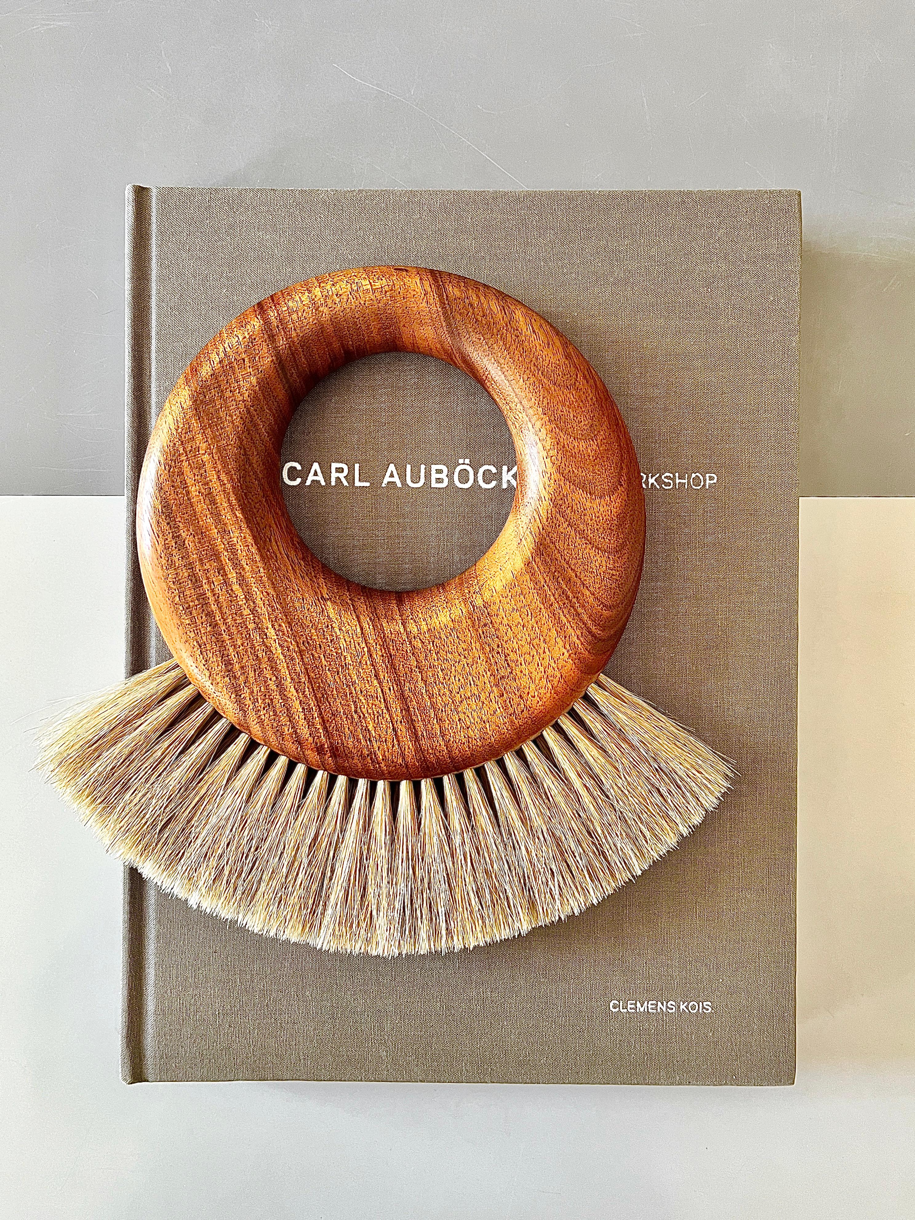 Large Carl Aubock Midcentury Walnut Ring Clothes Brush, Austria, 1950s For Sale 2