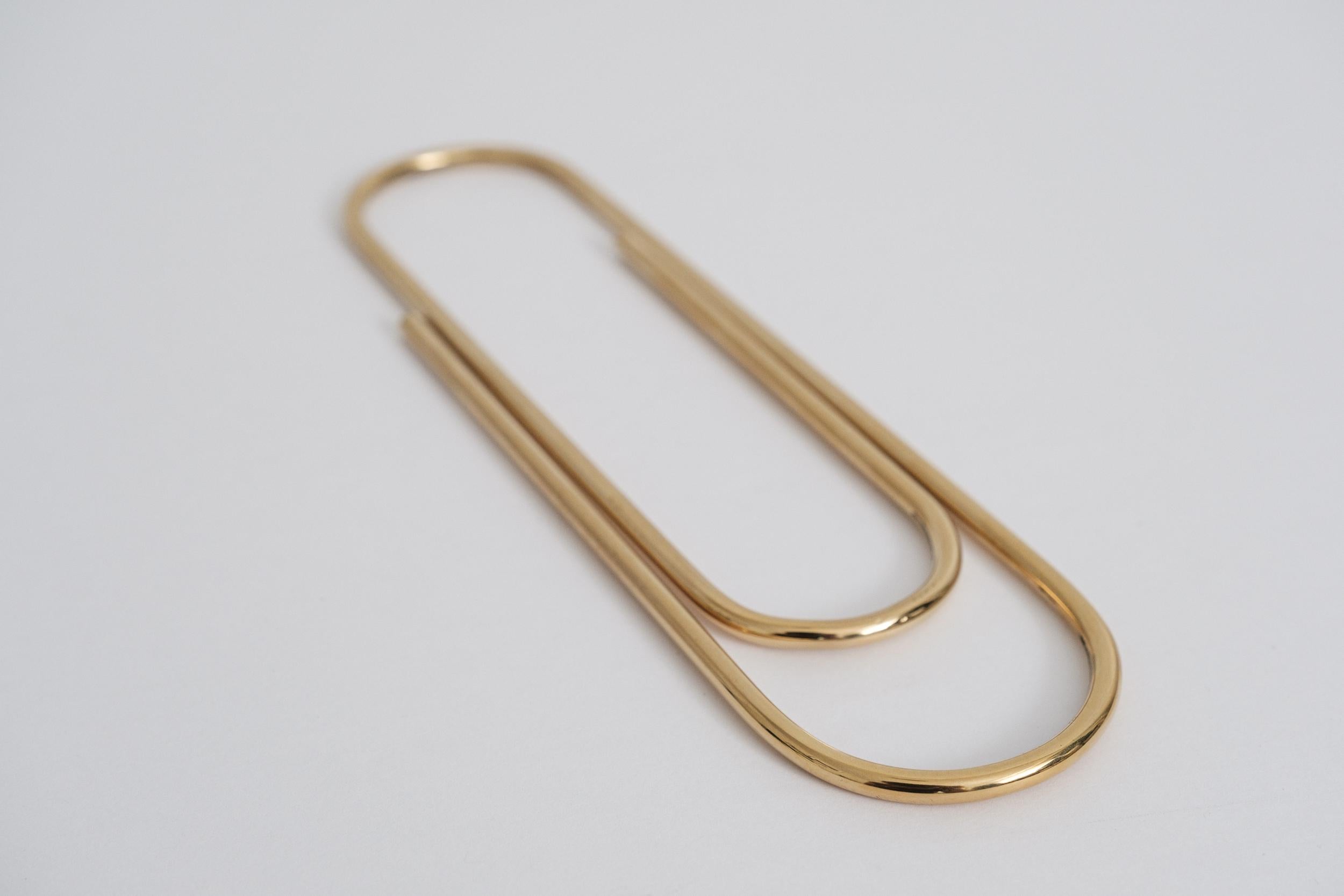 Large Carl Auböck Model #4751 'Paperclip' Brass Paperweight For Sale 8