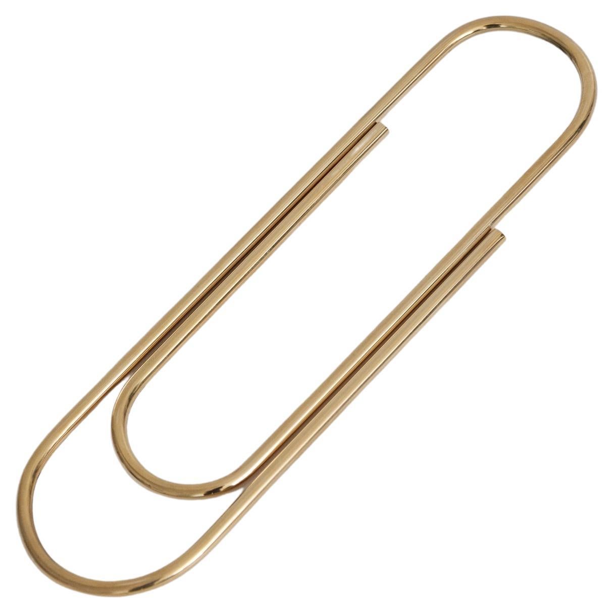 Grand presse-papier en laiton Carl Auböck Modèle #4751 'Paperclip' (trombone)