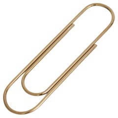 Grand presse-papier en laiton Carl Auböck Modèle #4751 'Paperclip' (trombone)