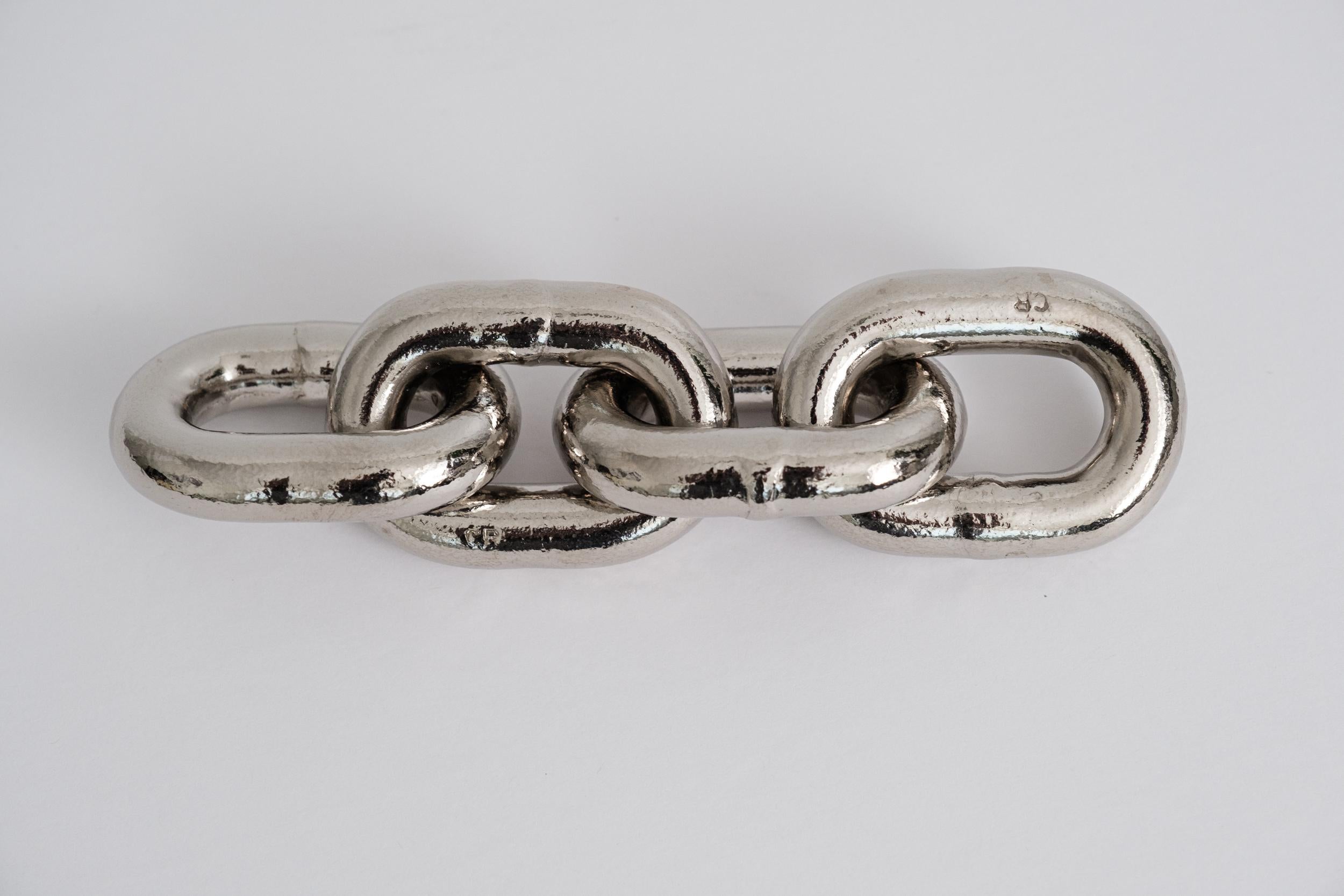 Large Carl Auböck Model #5072 'Chain' Nickel Paperweight For Sale 10
