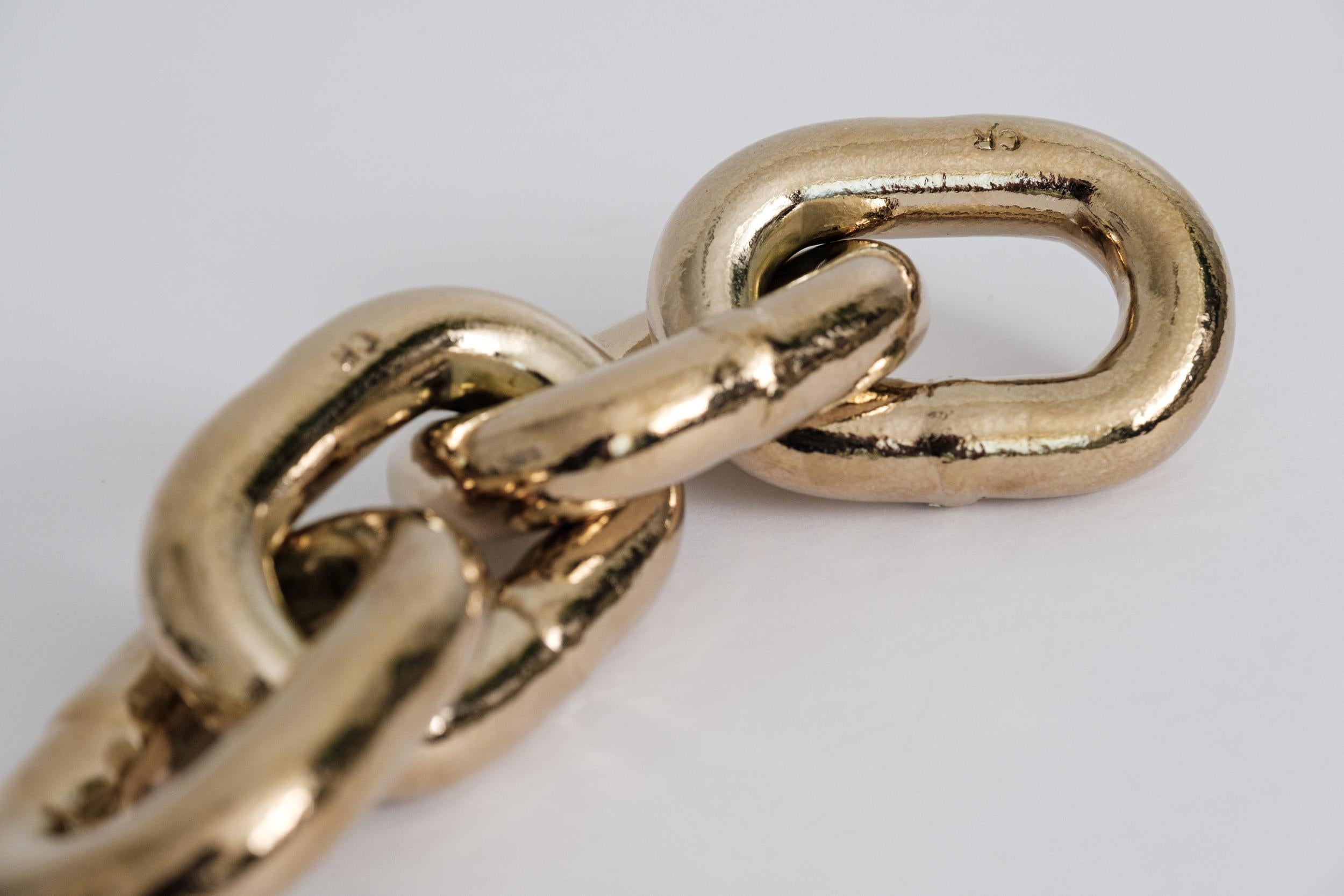 Large Carl Auböck Model #5072 'Chain' Polished Brass Paperweight For Sale 2