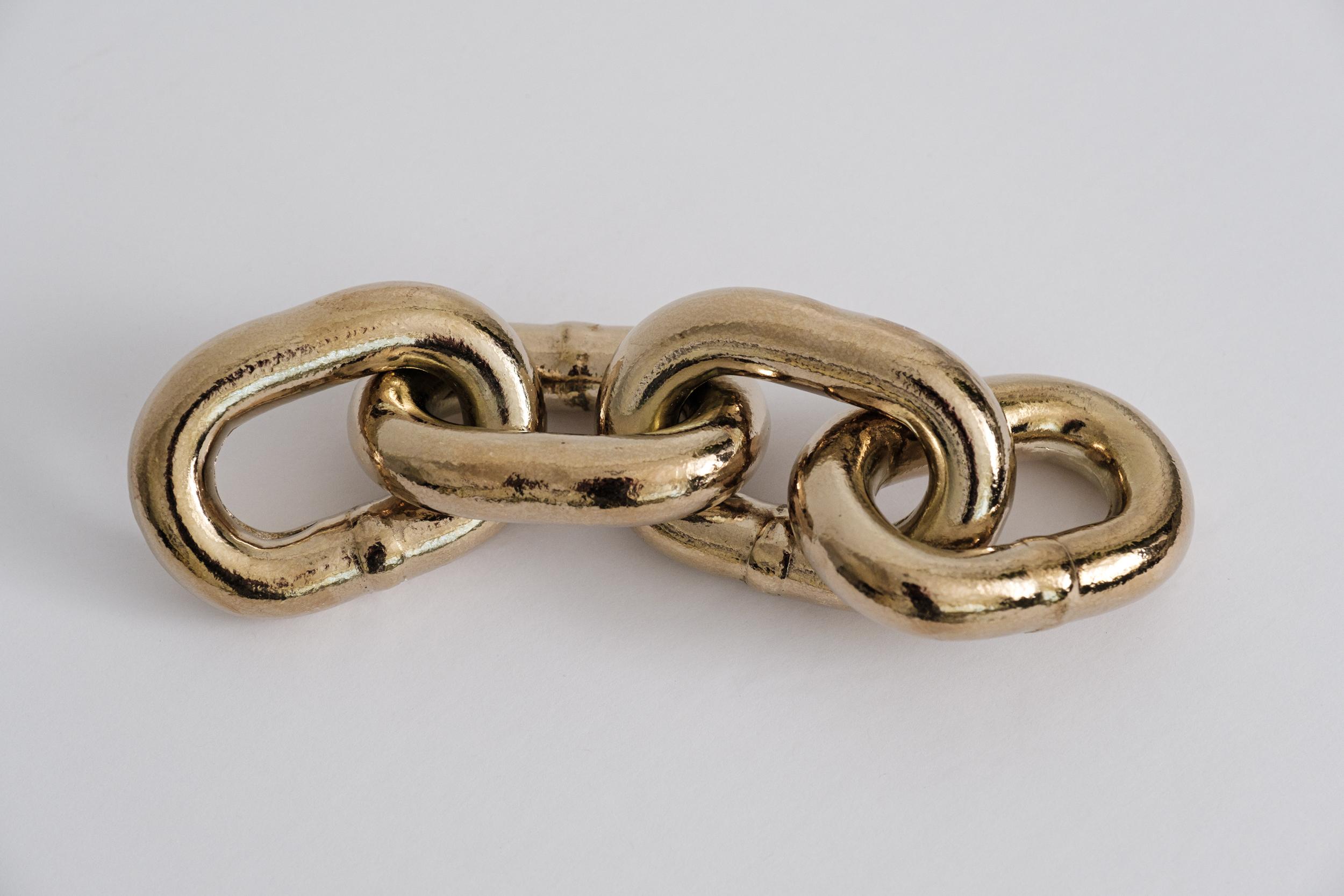 Large Carl Auböck Model #5072 'Chain' Polished Brass Paperweight For Sale 6