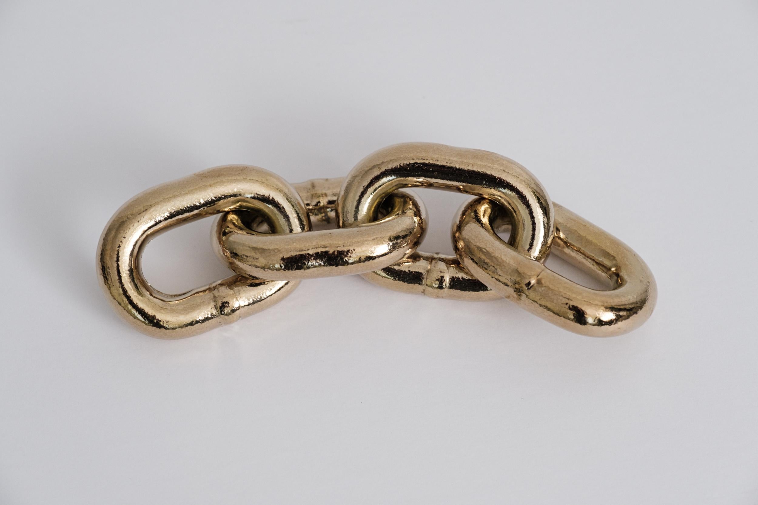 Large Carl Auböck Model #5072 'Chain' Polished Brass Paperweight For Sale 11