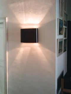 Large Carl Aubock Model #7253 'Electric' Patinated Brass Wall Lamp