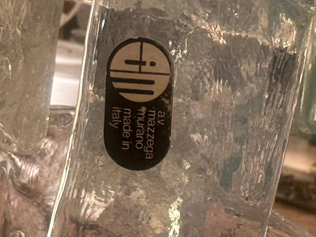 Steel Large Carlo Nason chandelier for Mazega. Italy c1960 For Sale