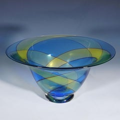 Large Carnevale Art Glass Bowl by Vetreria Archimede Seguso ca. 1980s