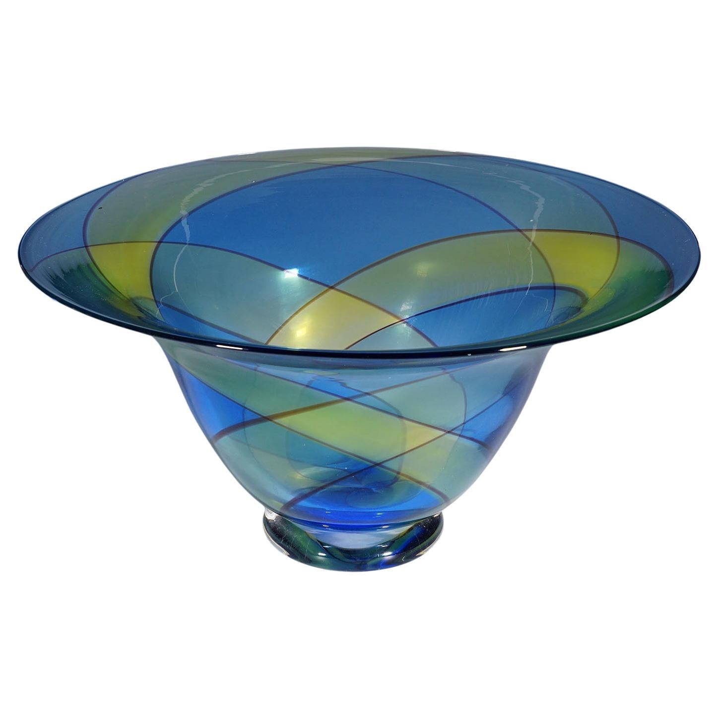 Large Carnevale Art Glass Bowl by Vetreria Archimede Seguso ca. 1980s For Sale