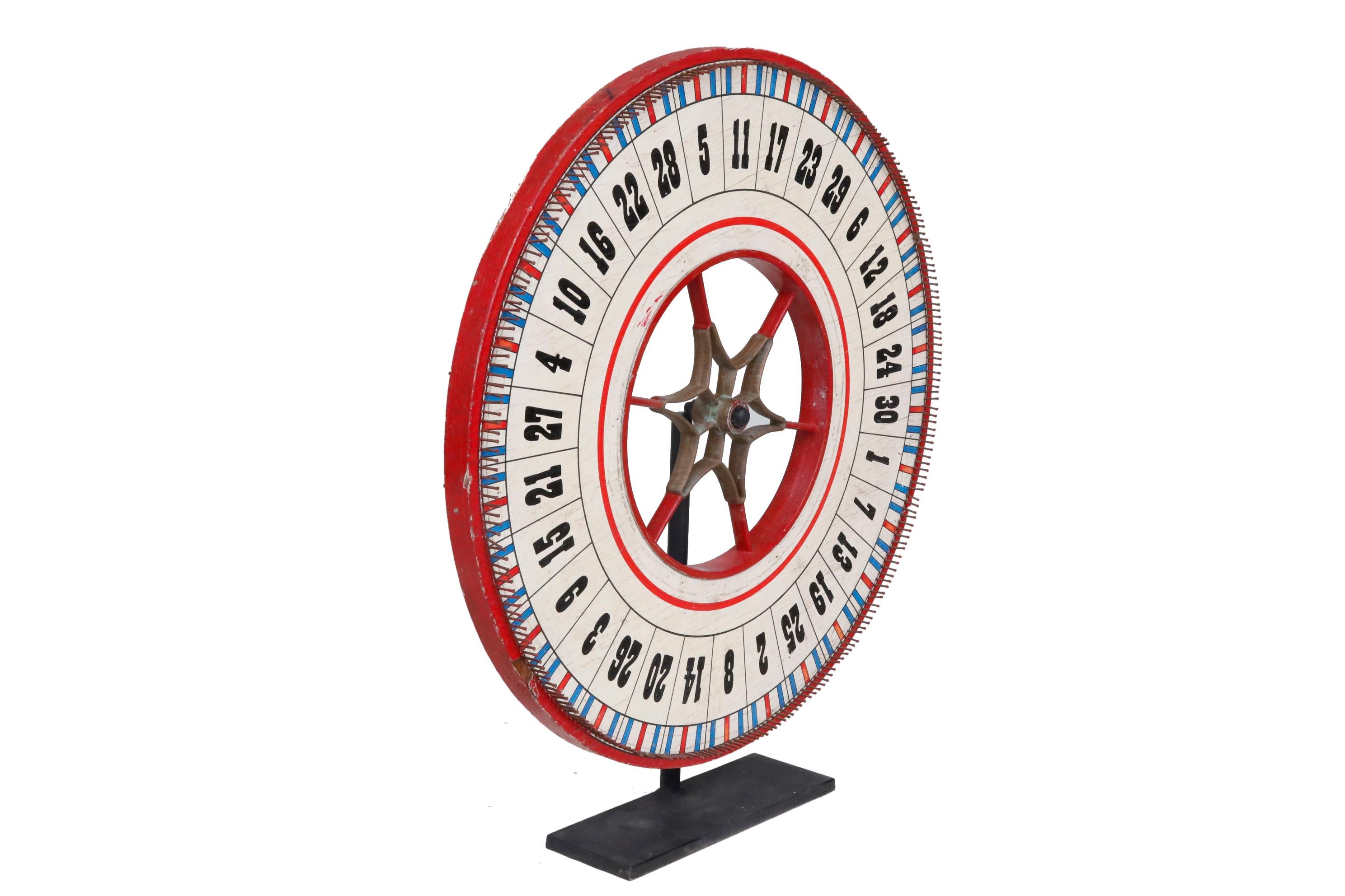 American Large Carnival Wheel in Red White and Blue