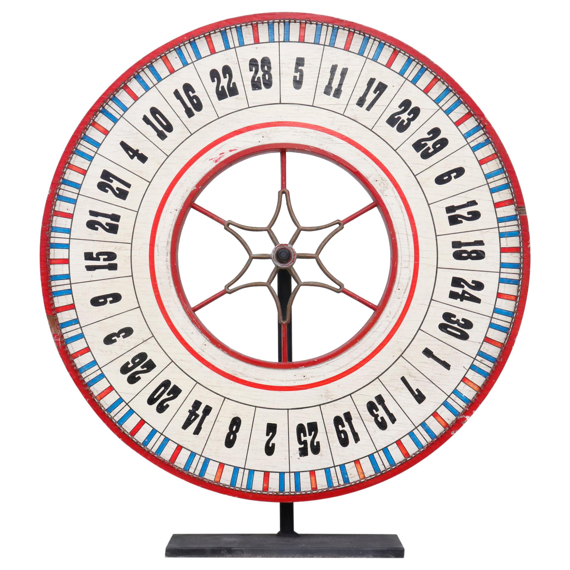 Large Carnival Wheel in Red White and Blue