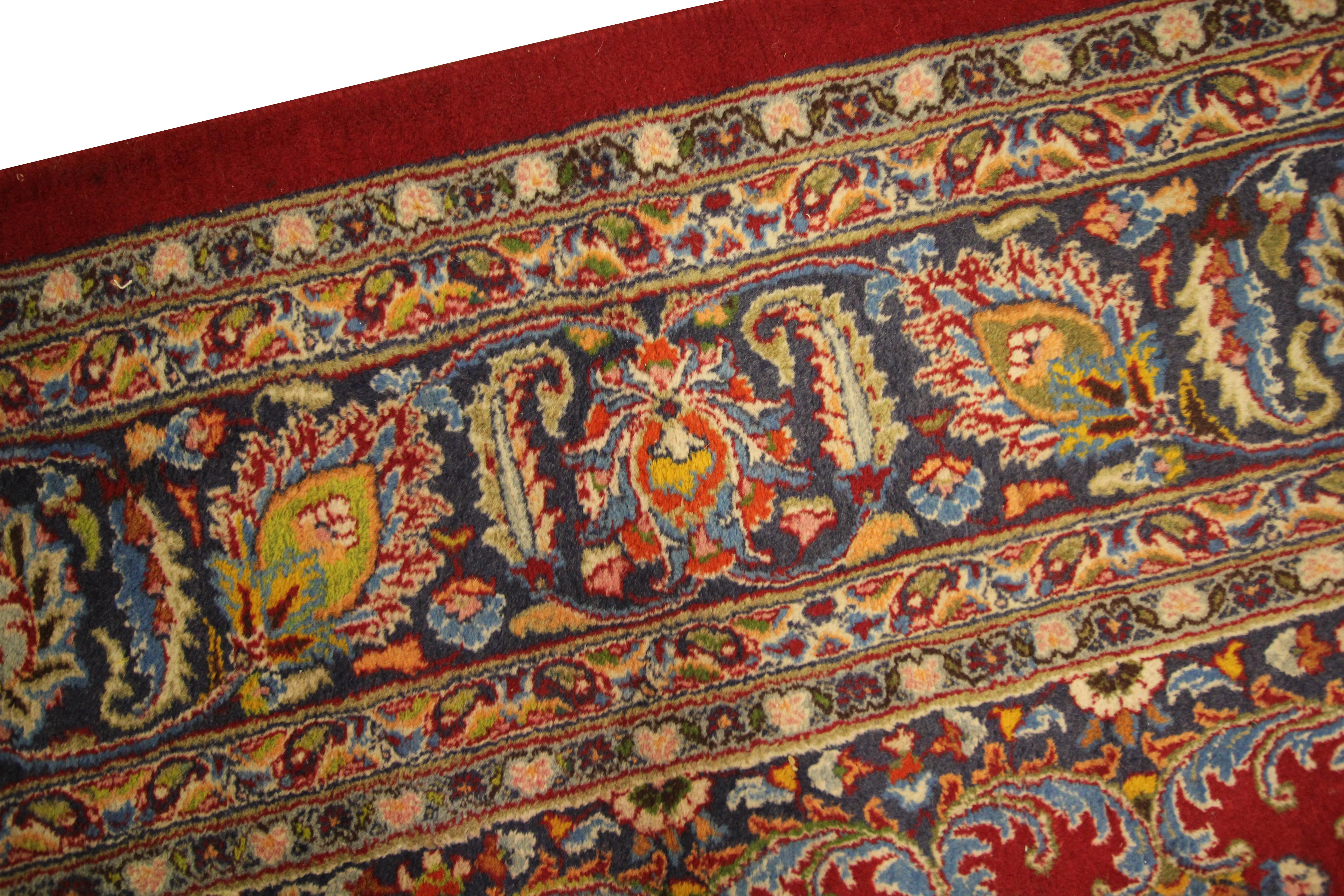 Large Carpet Red Medallion Rug Hanwoven Oriental Wool Living Room Rug  For Sale 3