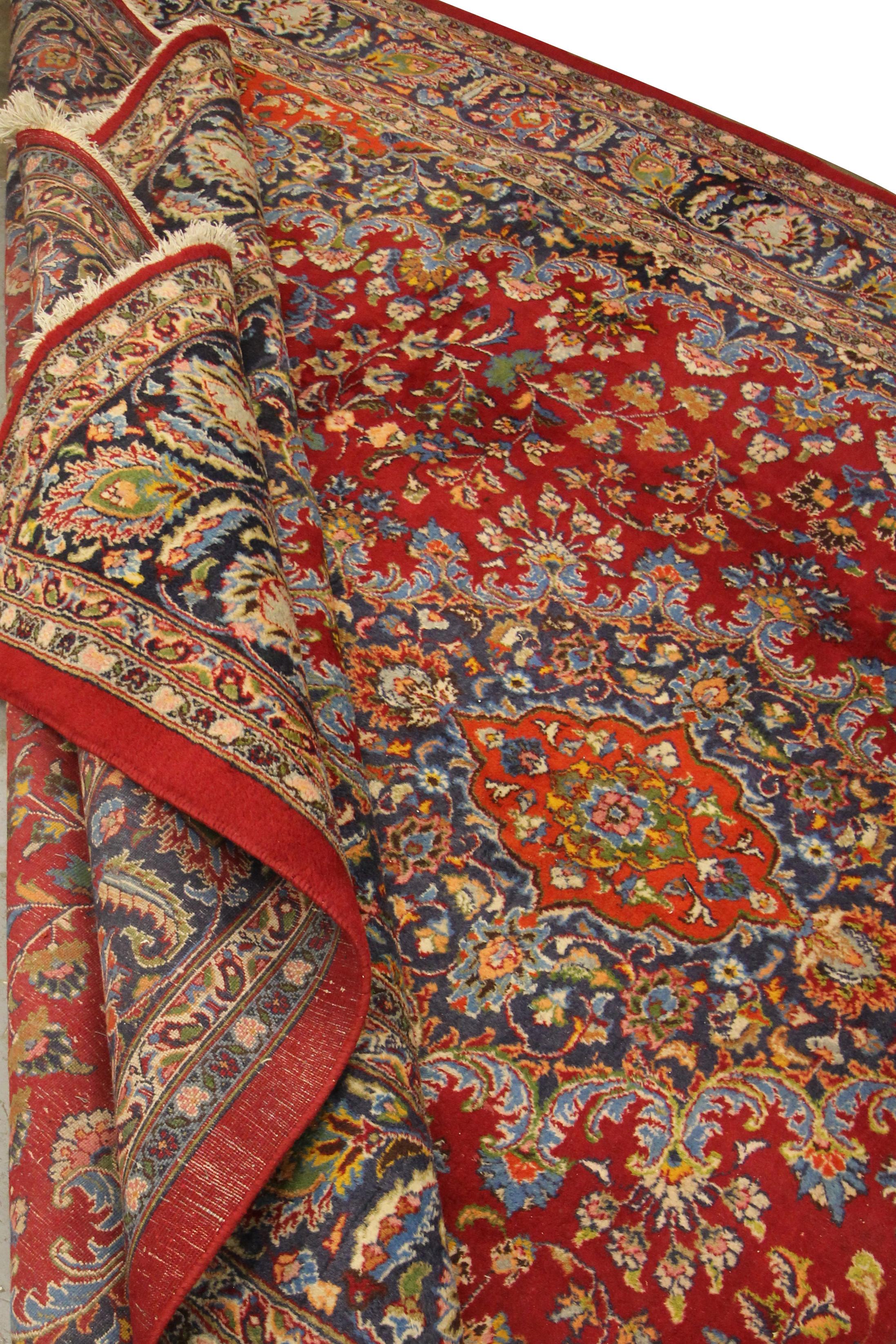 Large Carpet Red Medallion Rug Hanwoven Oriental Wool Living Room Rug  For Sale 5