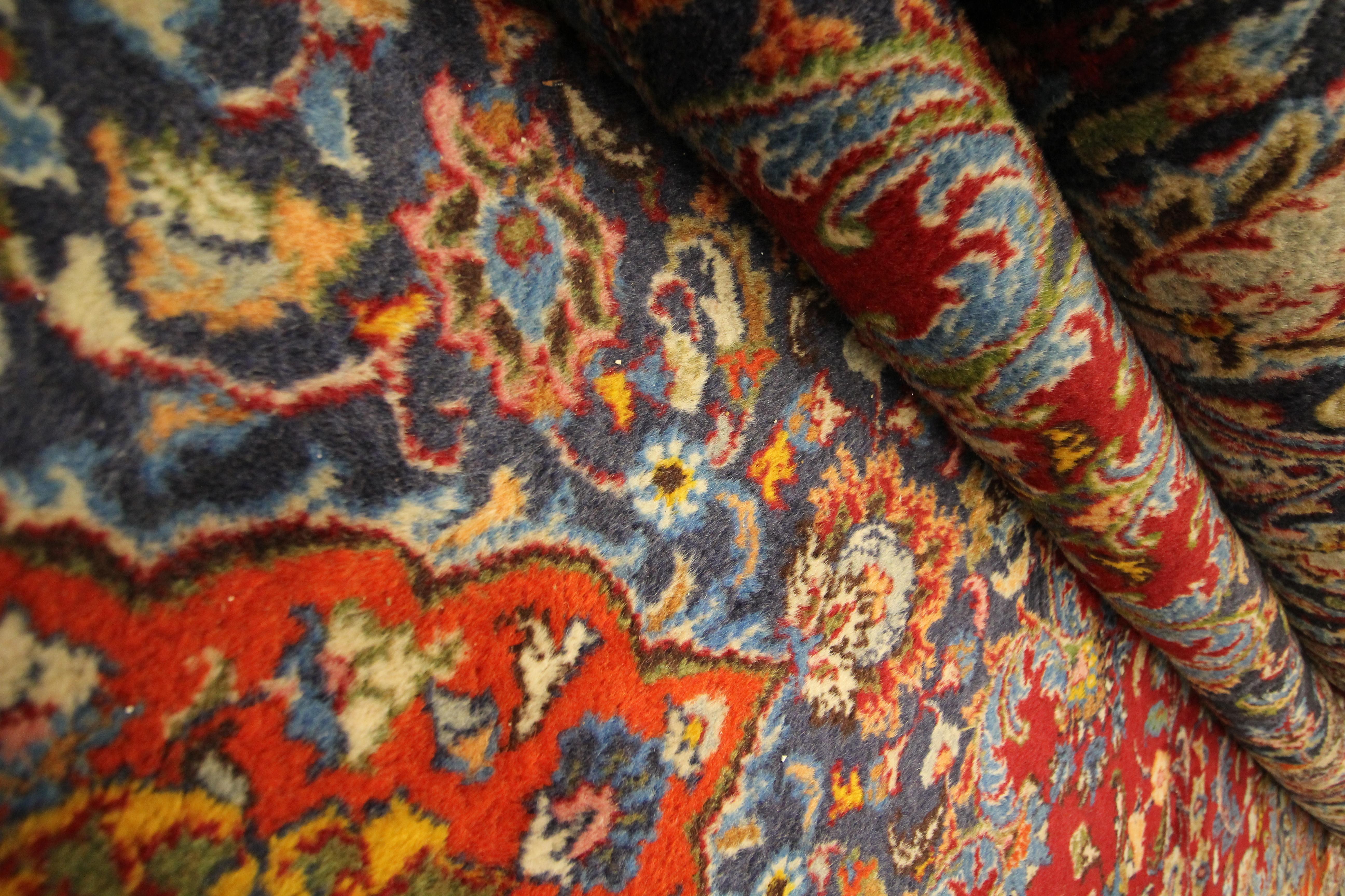Large Carpet Red Medallion Rug Hanwoven Oriental Wool Living Room Rug  For Sale 6