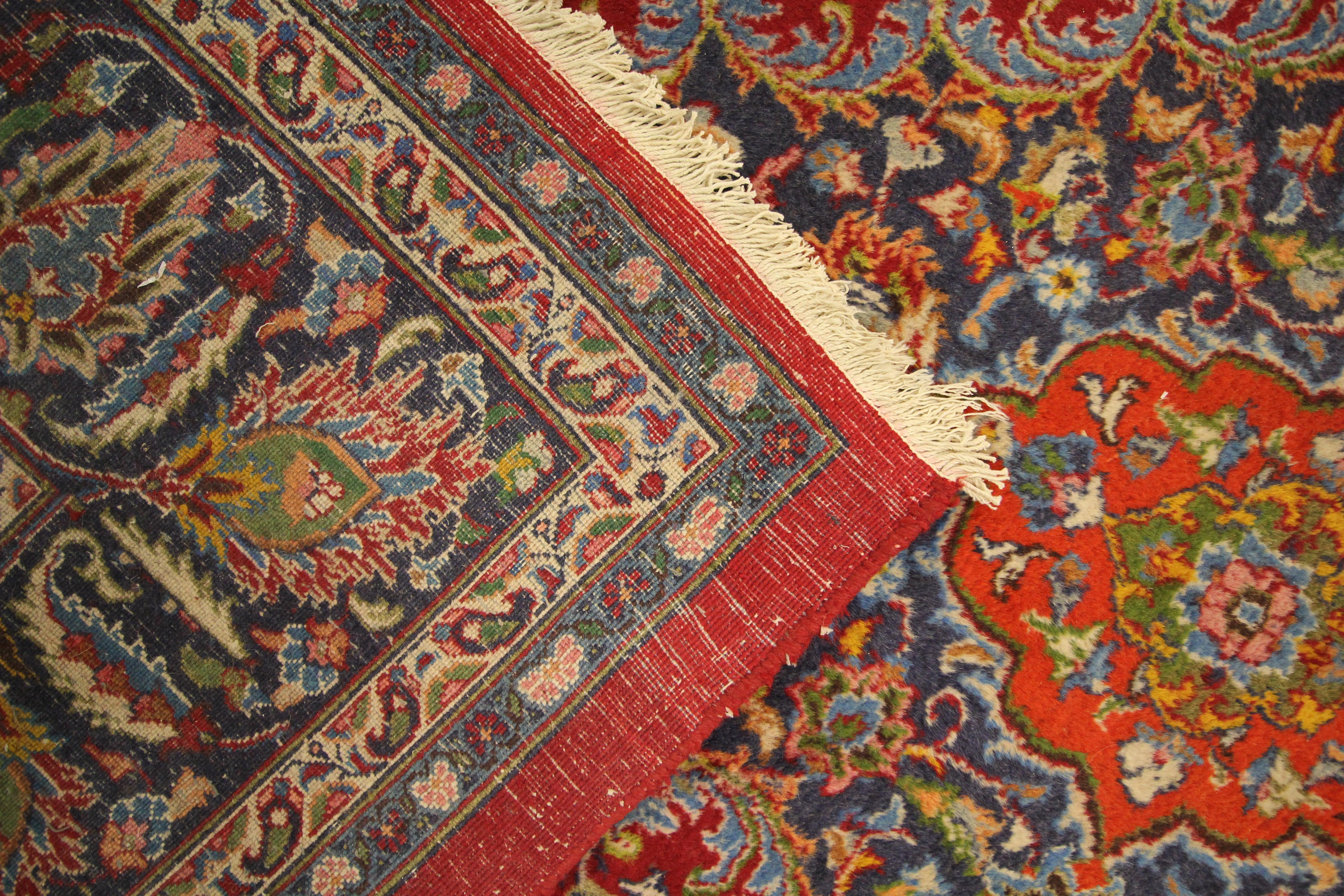 Large Carpet Red Medallion Rug Hanwoven Oriental Wool Living Room Rug  For Sale 7