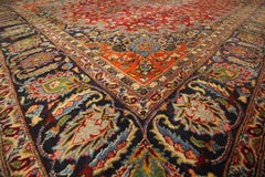 Großer roter Medaillon-Teppich aus gewebter orientalischer Wolle für den großen Teppich