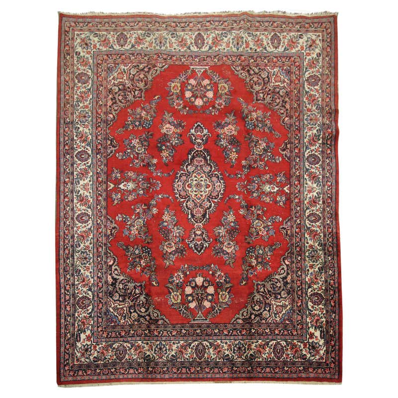 Arqui Wool and Viscose Large Rug 1 in Indian Red and Peach For Sale at ...