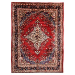 Large Carpet Red Wool Rug Vintage Living Room Traditional Carpet 225x295cm