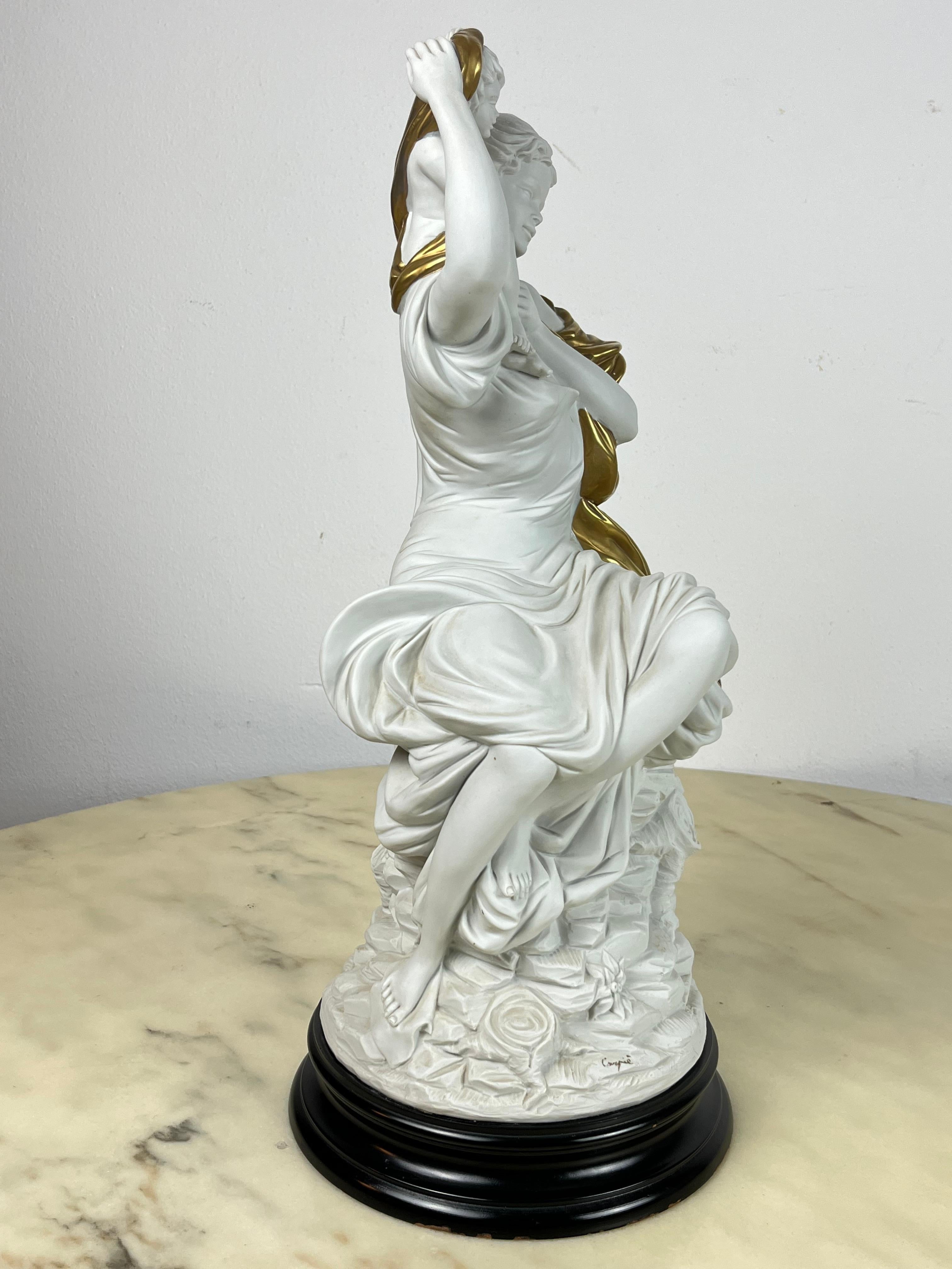 Large Carpiè Porcelain Statue, Made in Italy, 1970s In Good Condition For Sale In Palermo, IT