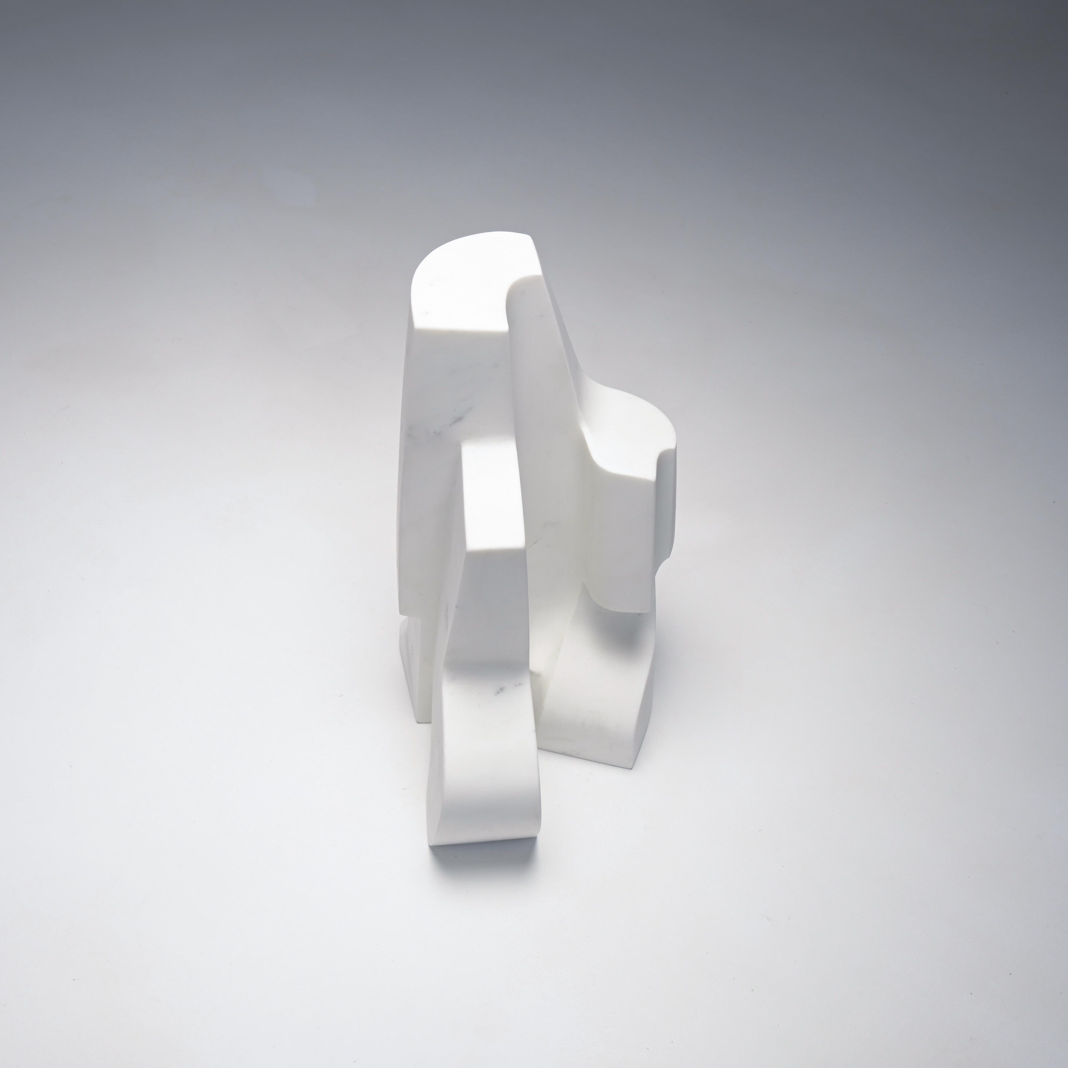 Contemporary Large Carrara Marble Sculpture by Jan Keustermans For Sale