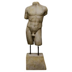 Large Carrara marble torso