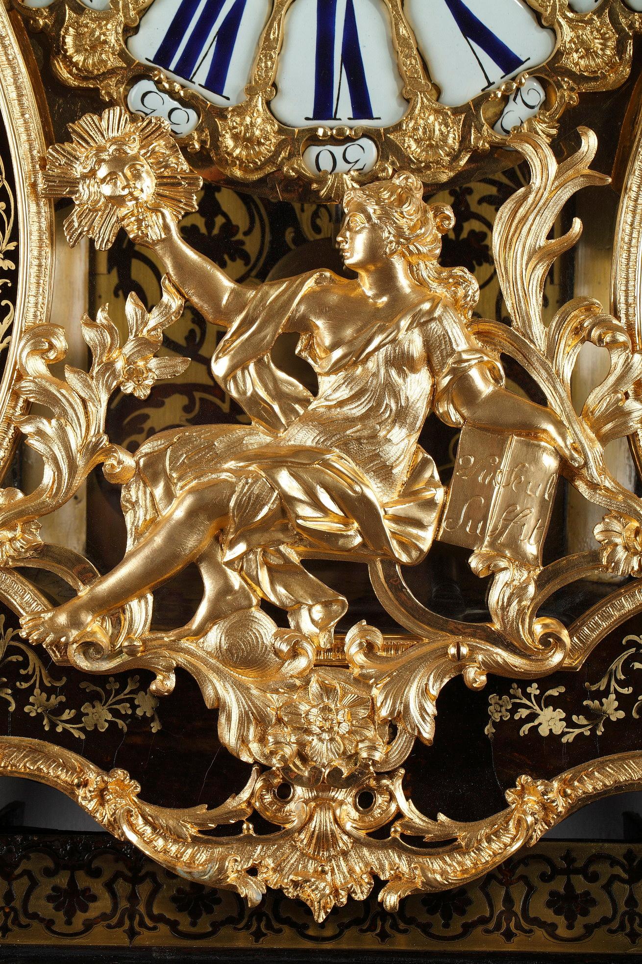 Grand Cartel avec sa console en marqueterie de Boulle, Louis XV 3