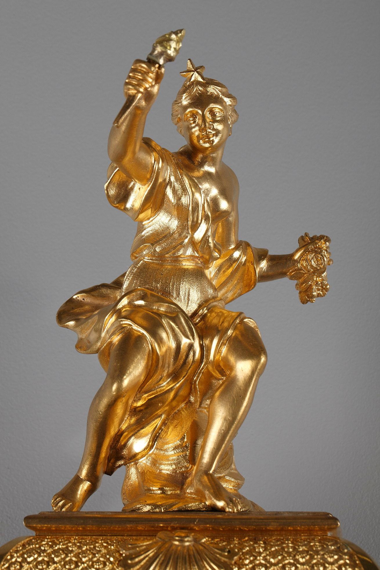 Grand Cartel avec sa console en marqueterie de Boulle, Louis XV 1
