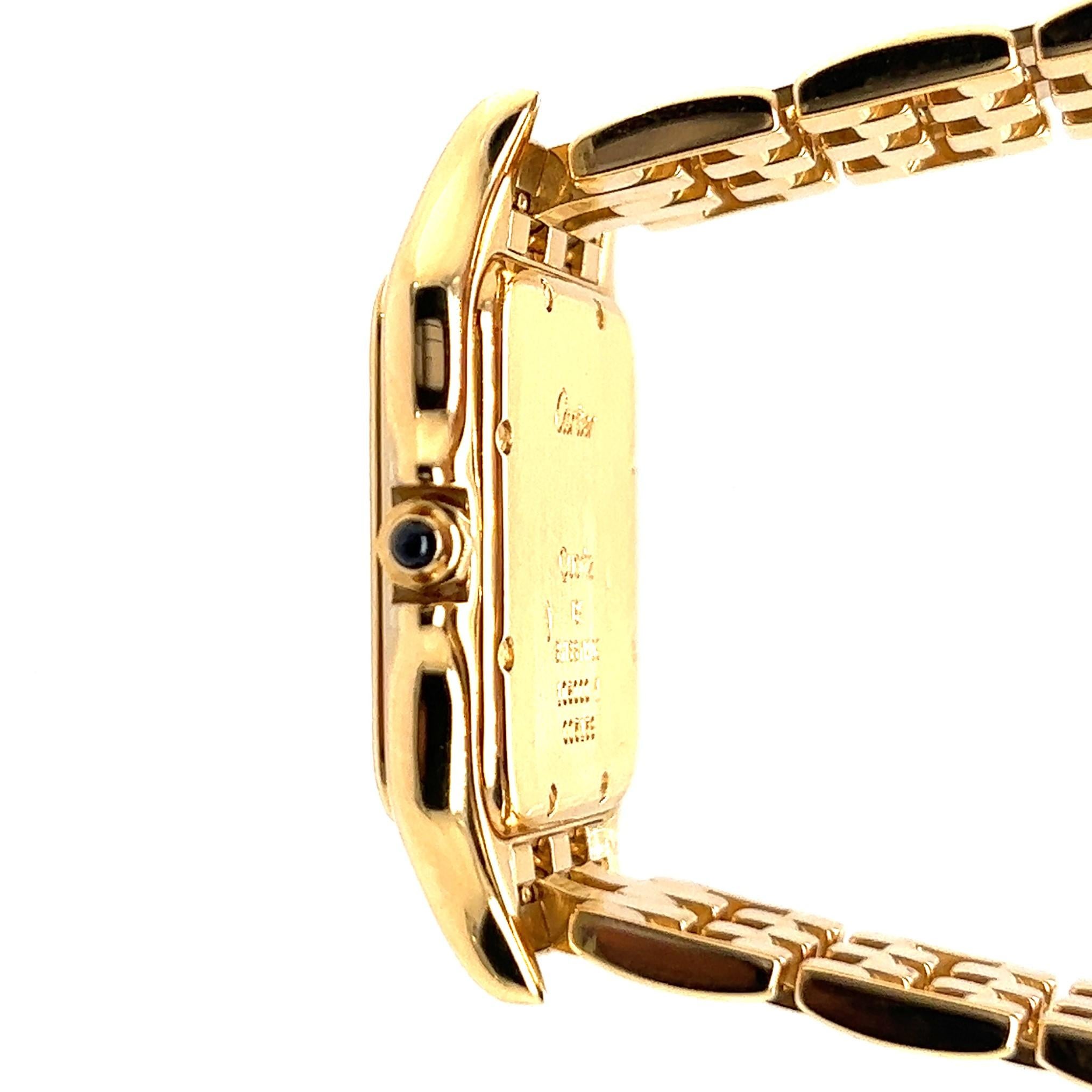 Große Cartier Panthère 18 Karat Gelbgold Uhr 1