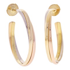 Large Cartier Trinity Hoop Earrings