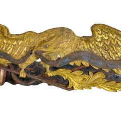 Large Carved American Spread Winged Eagle Plaque